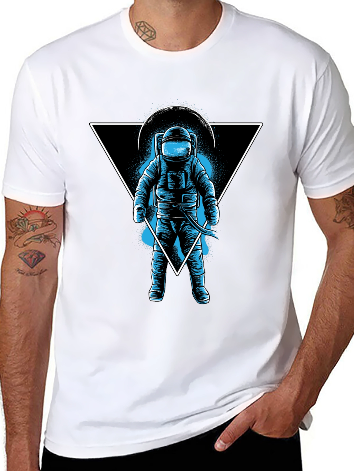 Astronaut Graphic T-Shirt - Unisex Black Tee