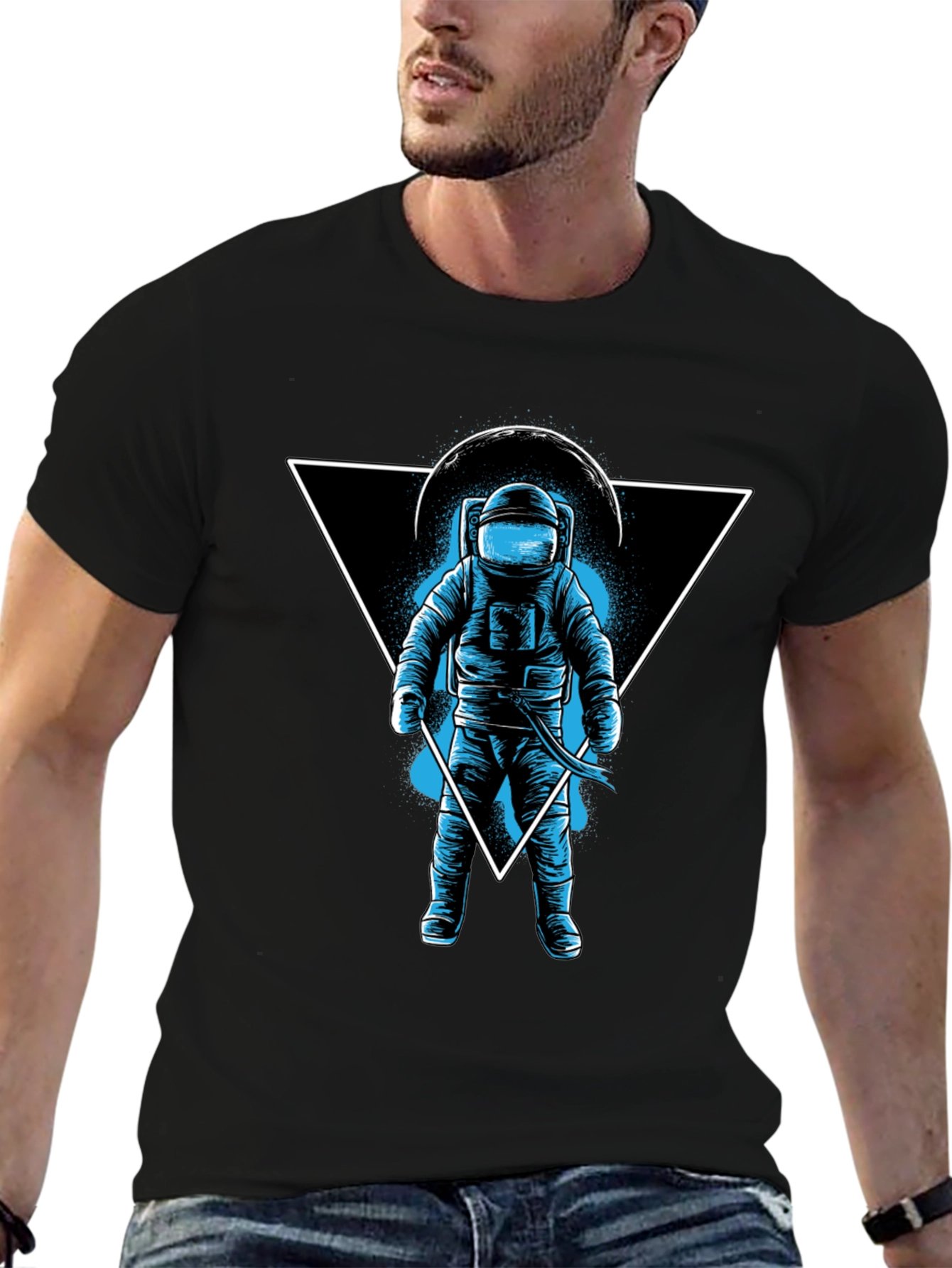 Astronaut Graphic T-Shirt - Unisex Black Tee