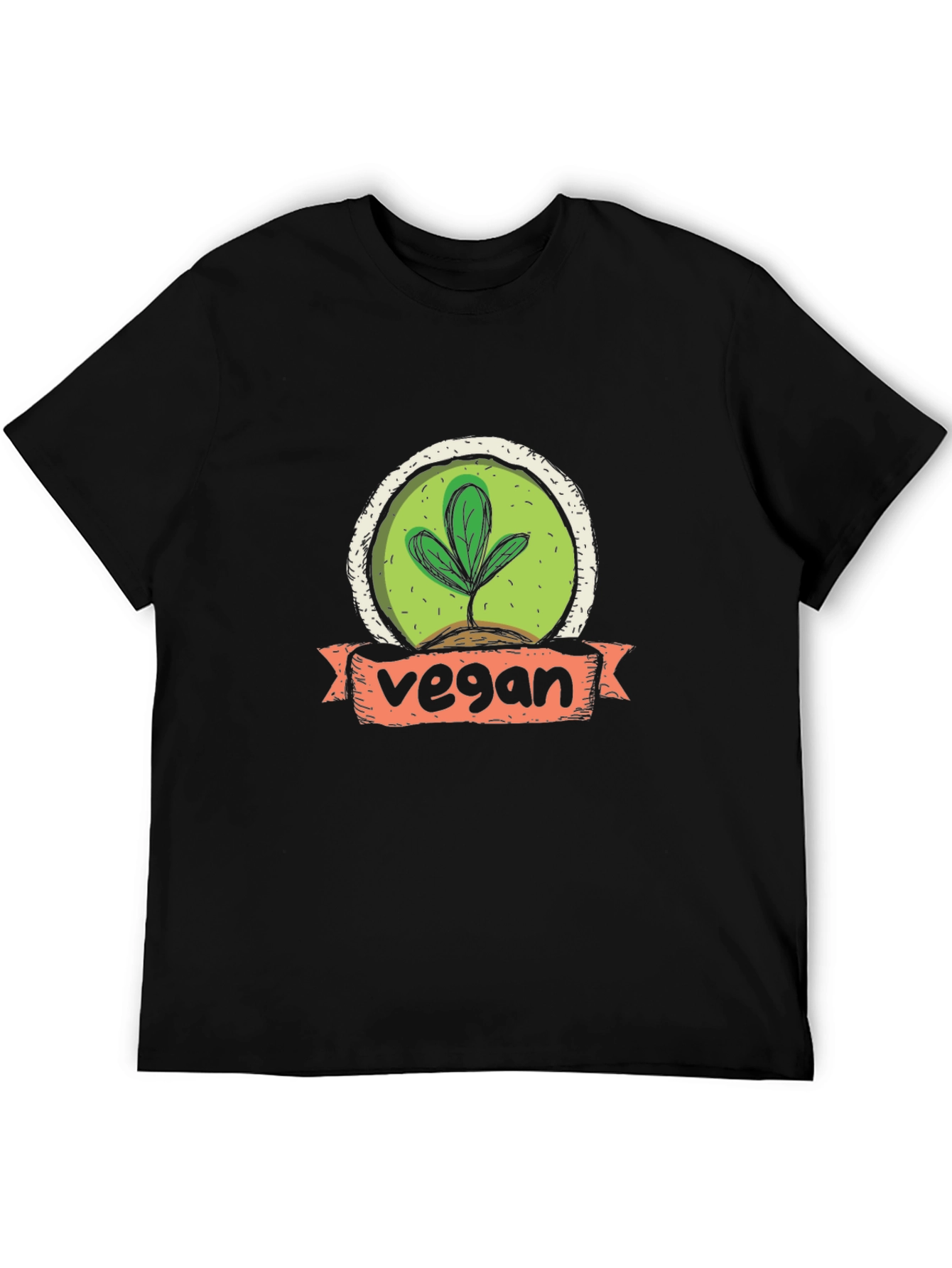 Vegan T-Shirt with Sprout Graphic