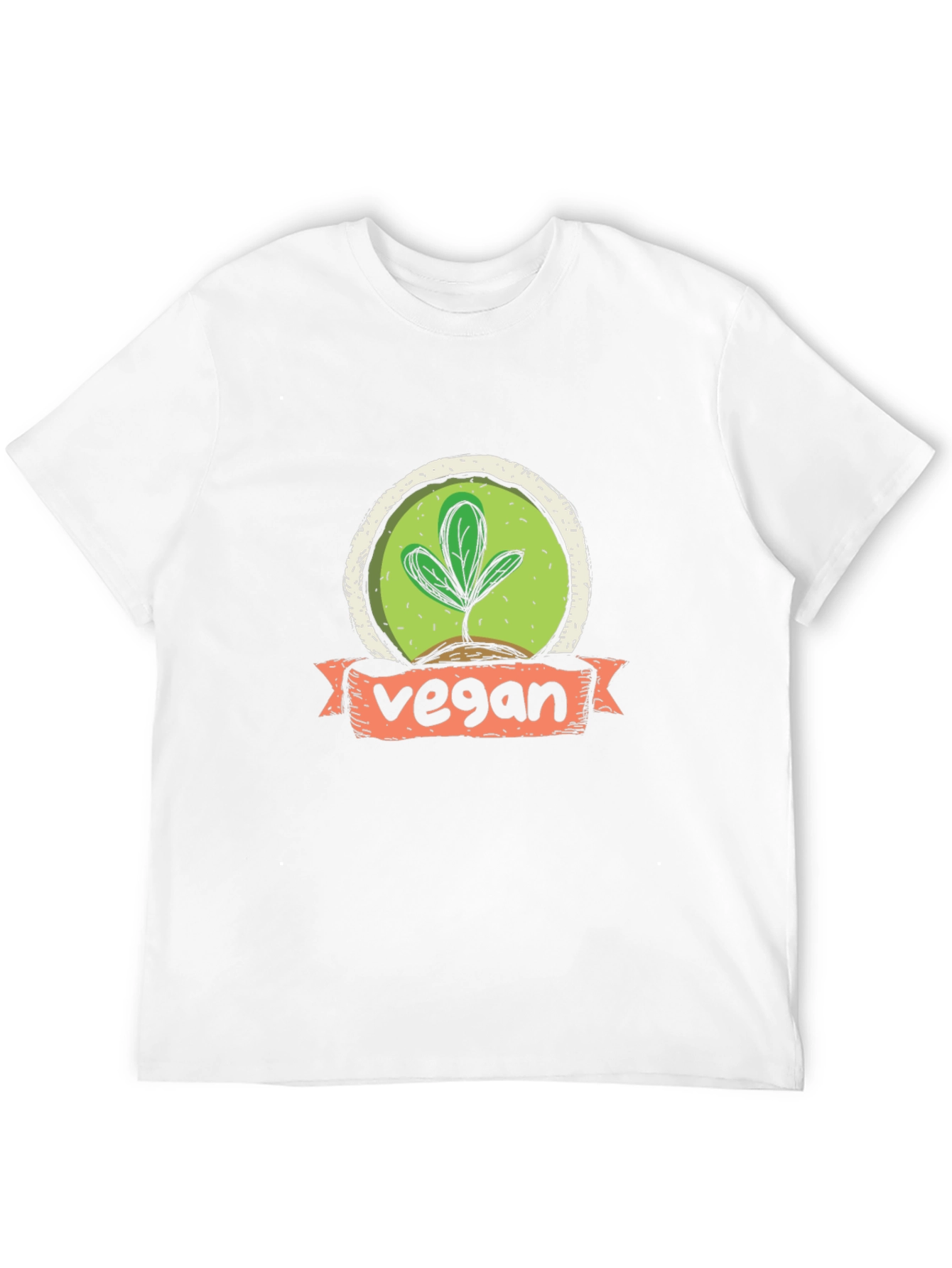 Vegan T-Shirt with Sprout Graphic