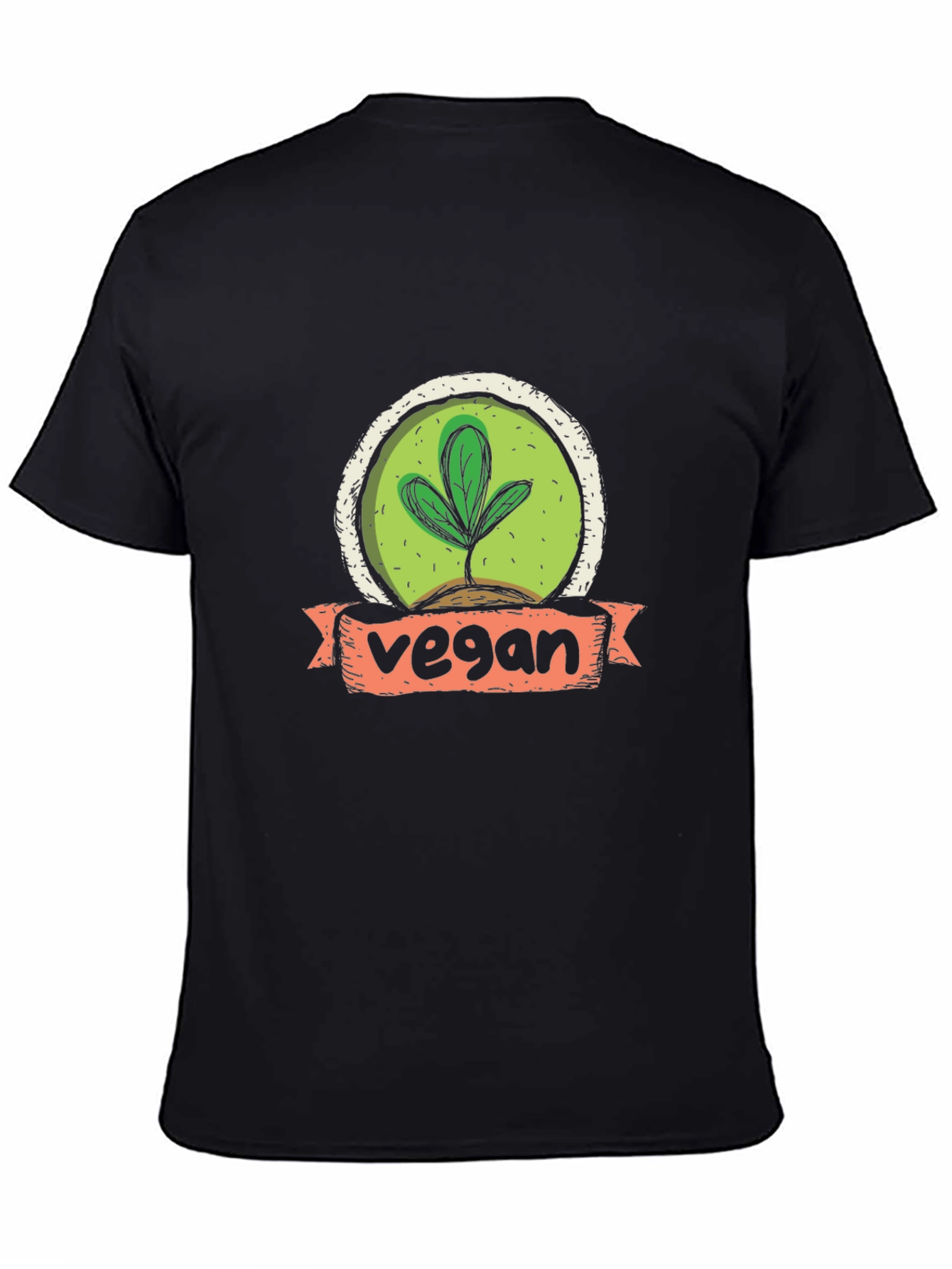 Vegan T-Shirt with Sprout Graphic