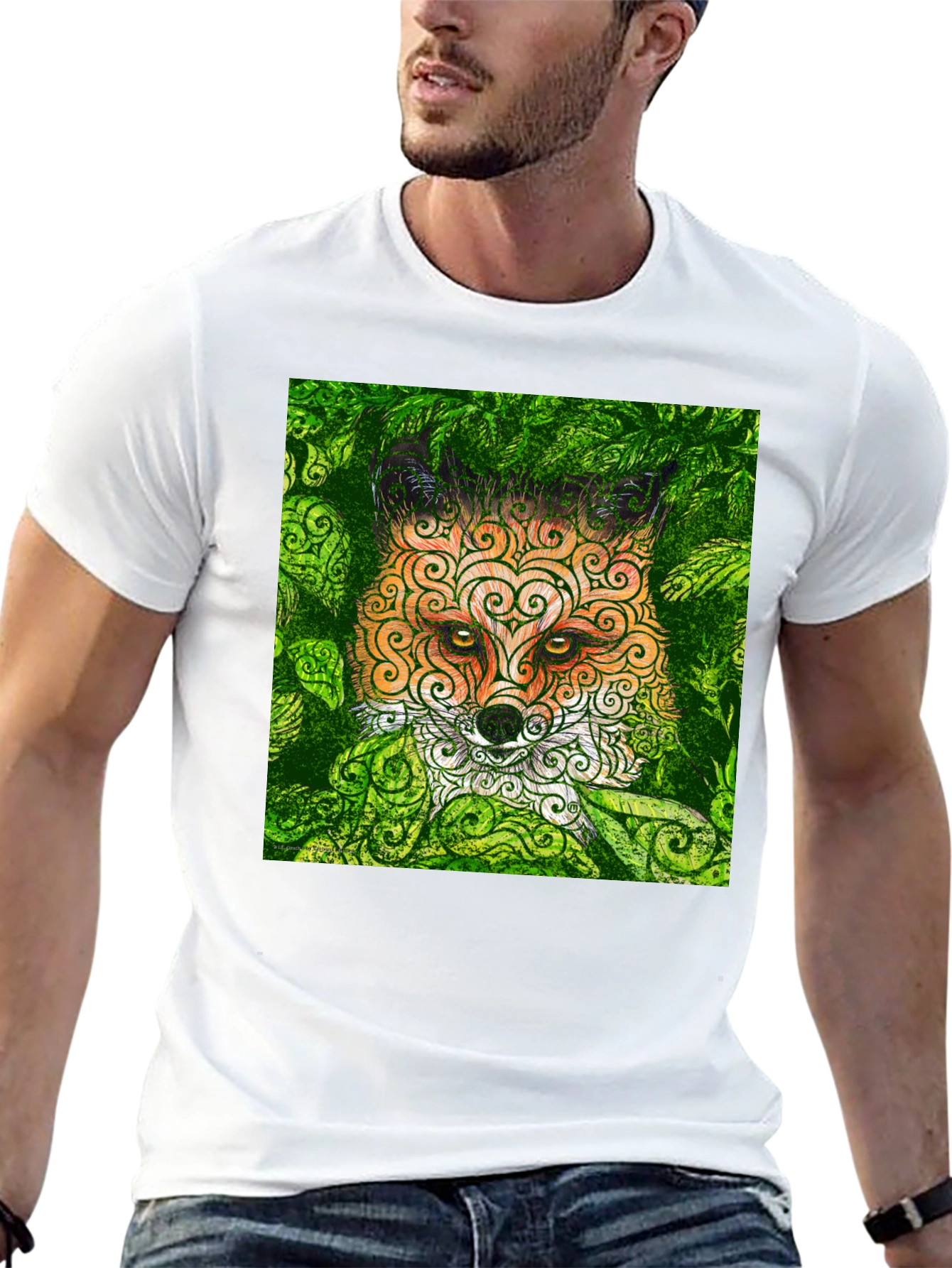 Fox in the Leaves Graphic Tee