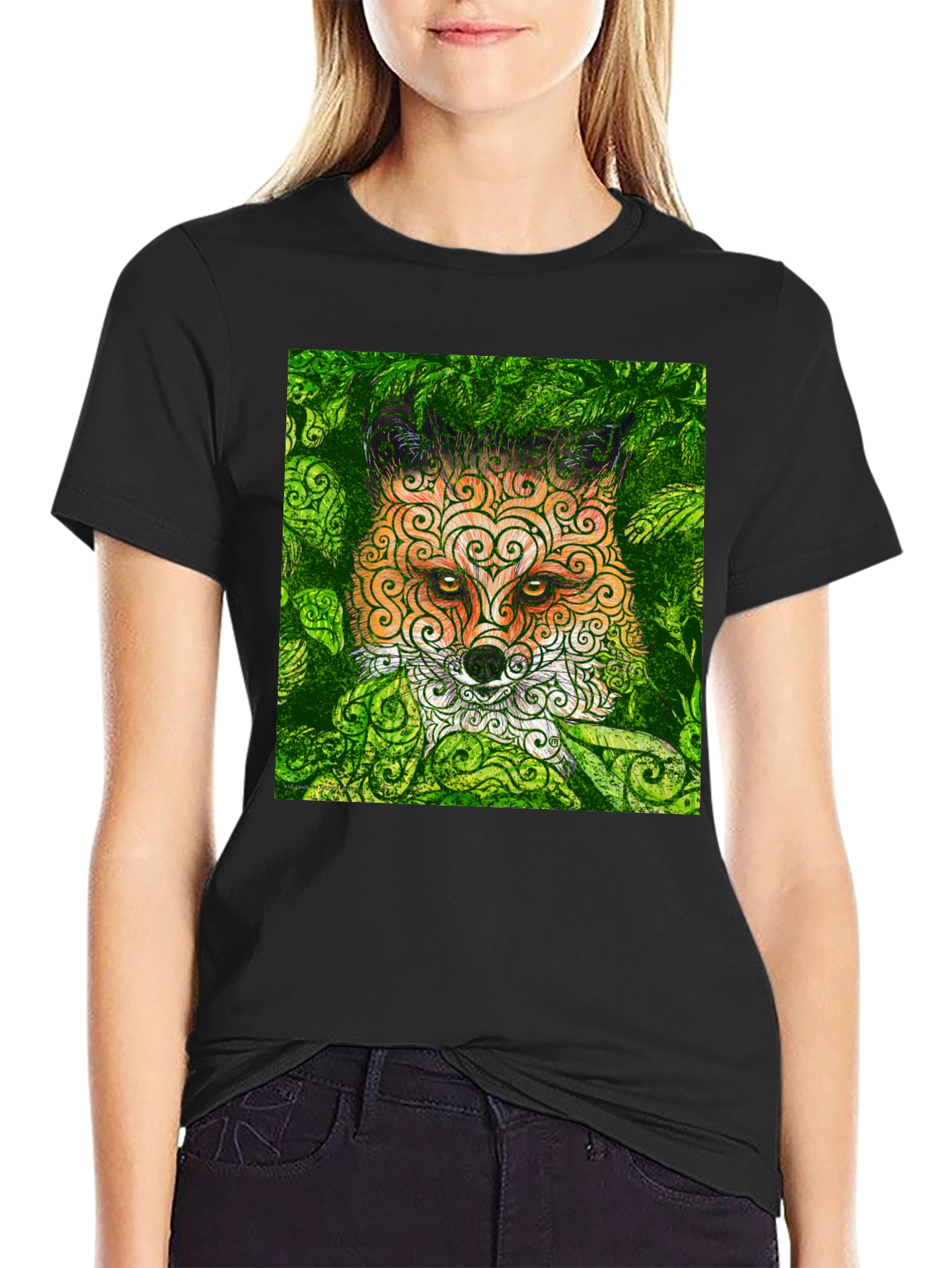 Fox in the Leaves Graphic Tee