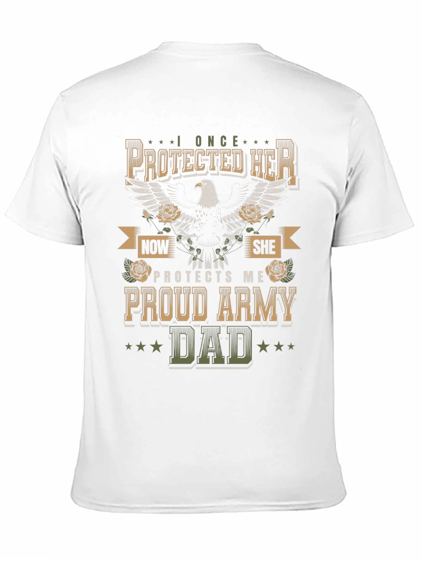 Proud Army Dad Graphic Tee - Military Father Shirt