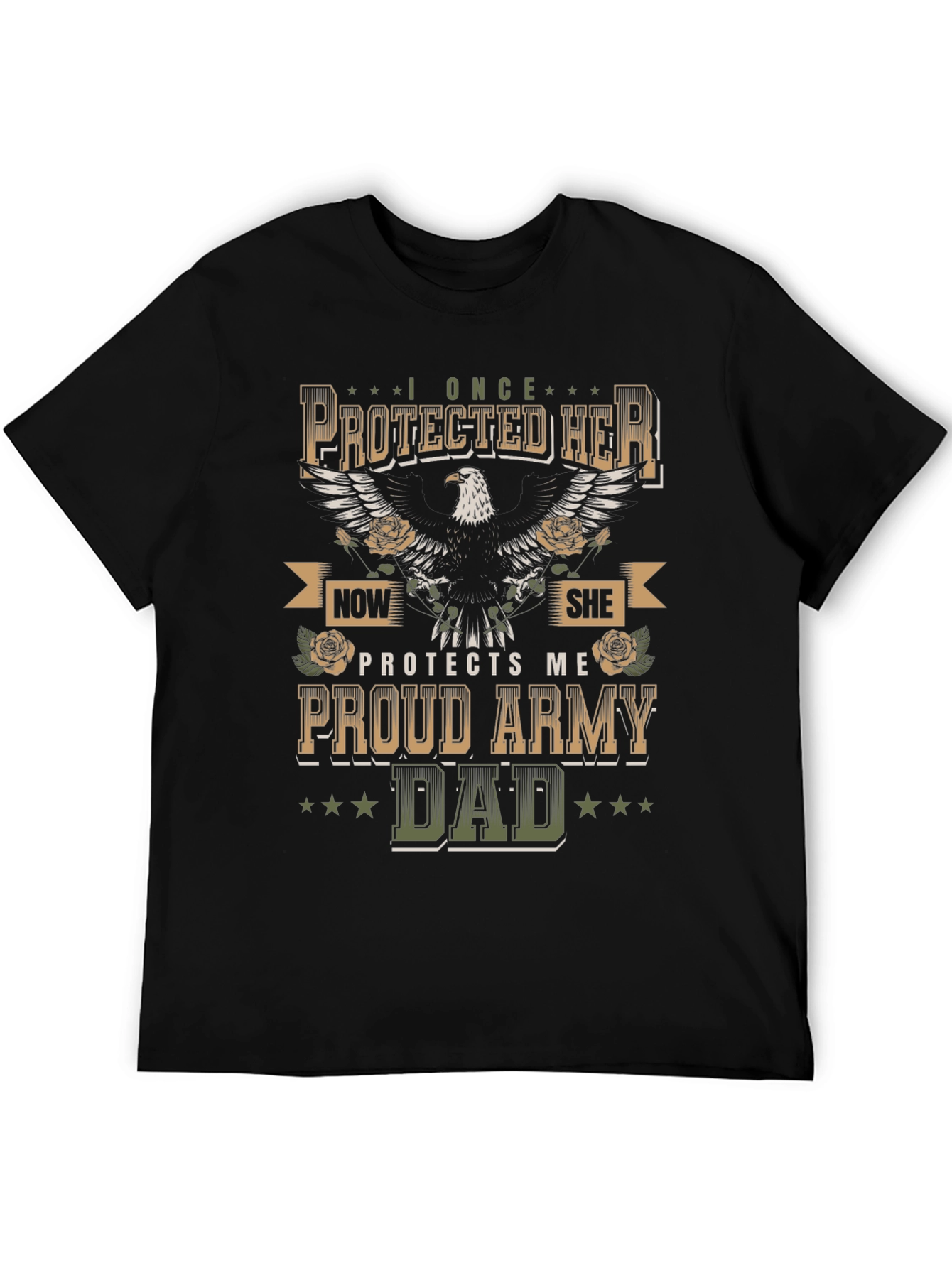 Proud Army Dad Graphic Tee - Military Father Shirt