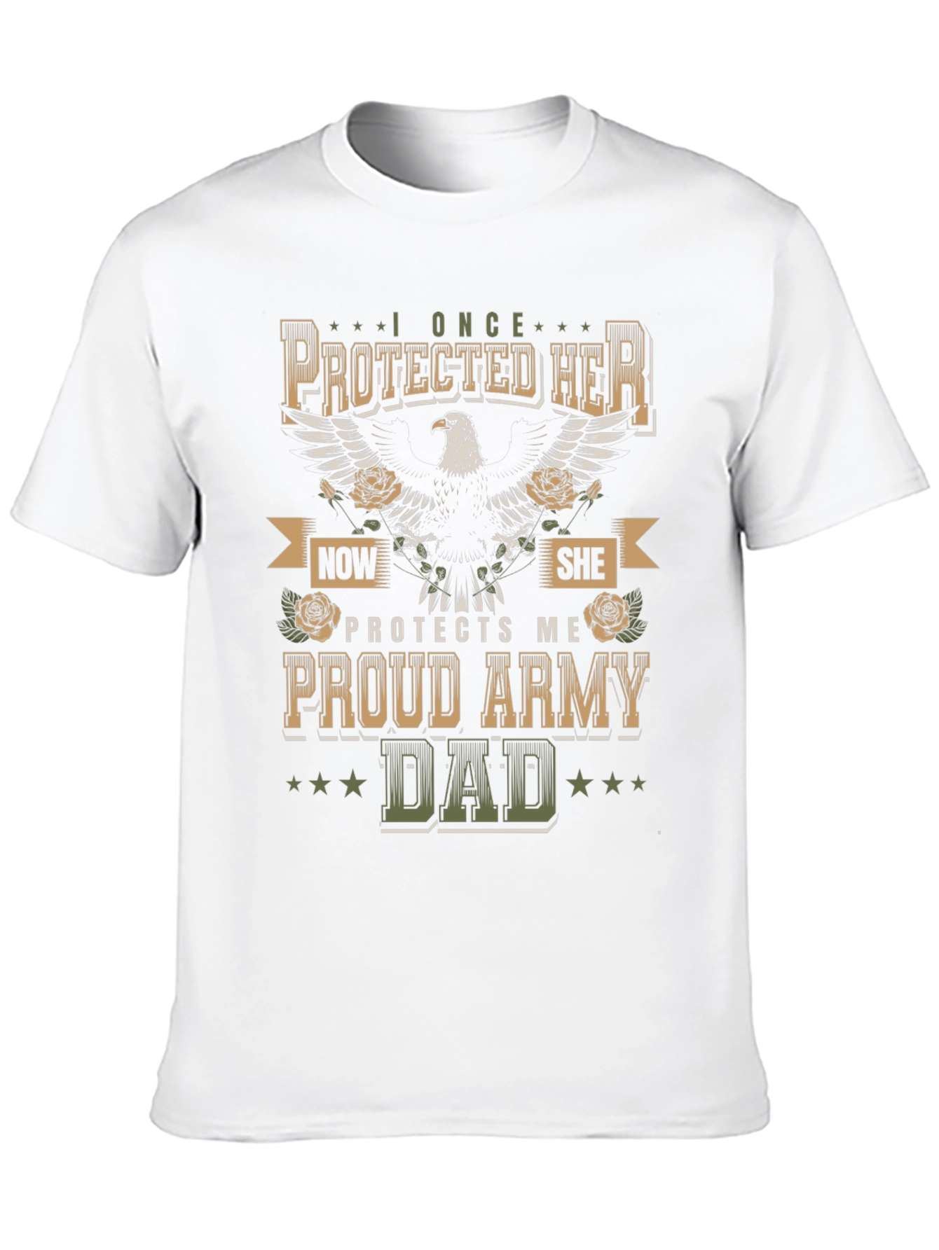 Proud Army Dad Graphic Tee - Military Father Shirt