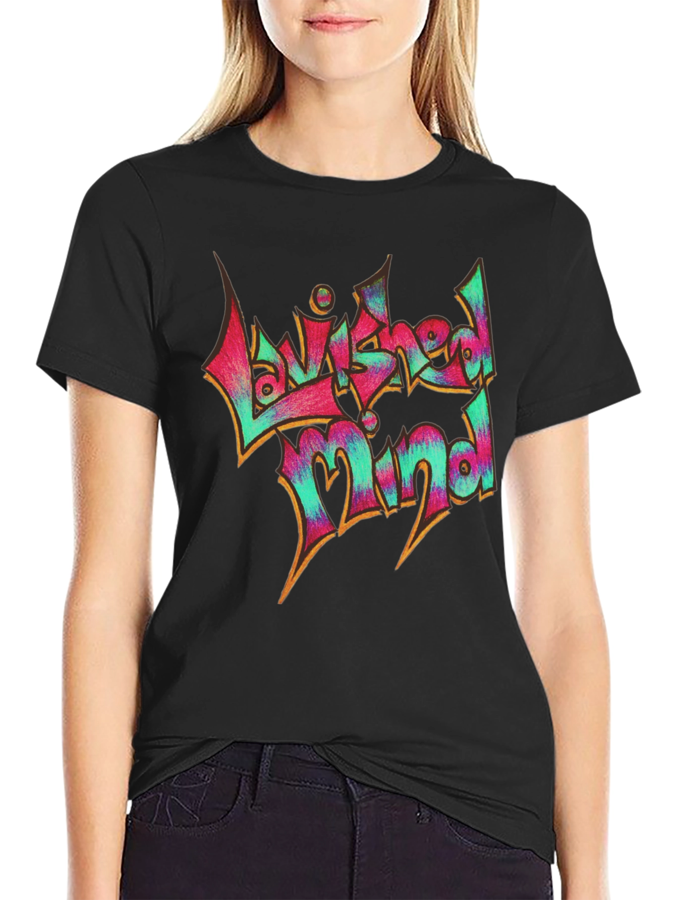 Lavished Mind Graphic Tee - Black Cotton Casual Shirt