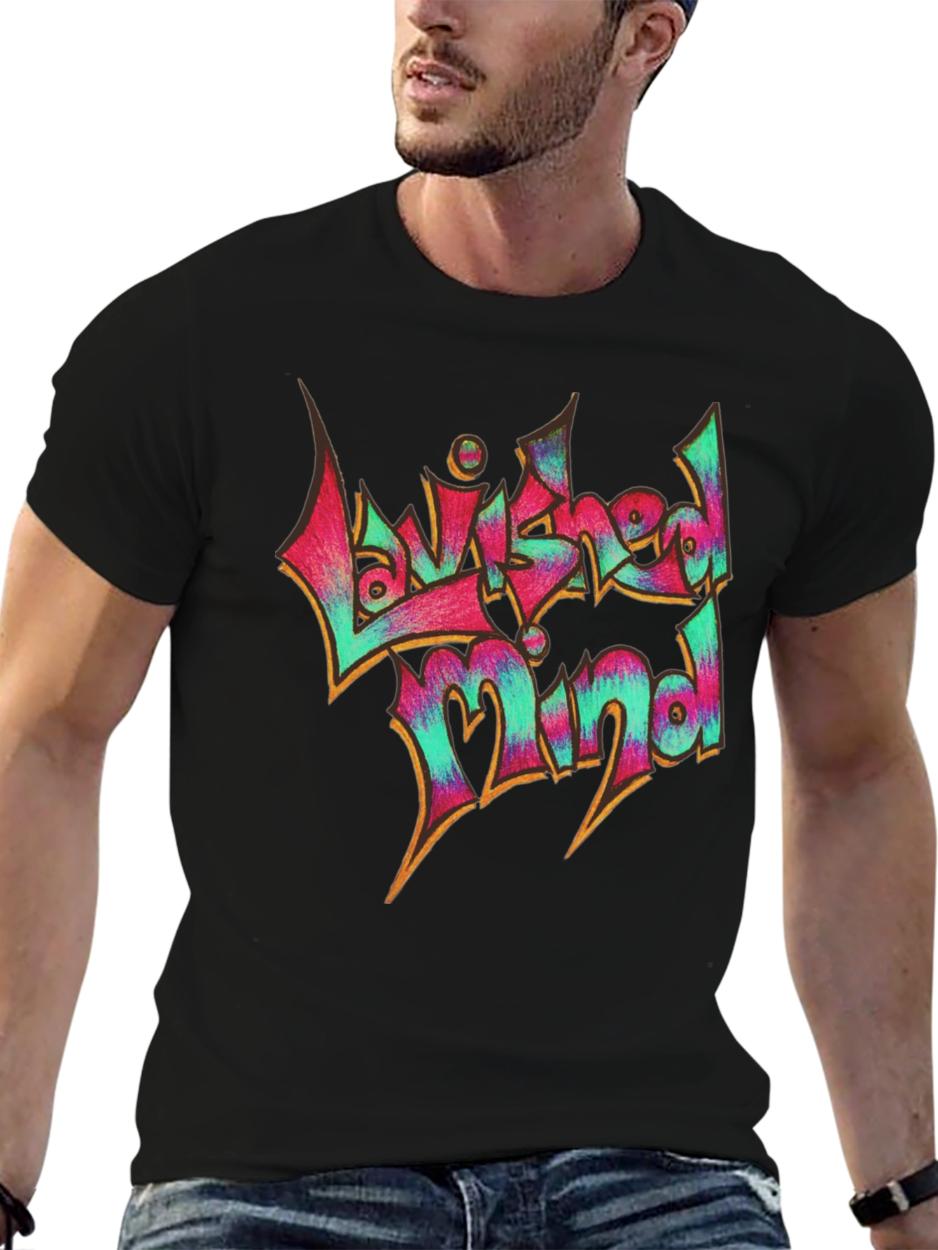 Lavished Mind Graphic Tee - Black Cotton Casual Shirt