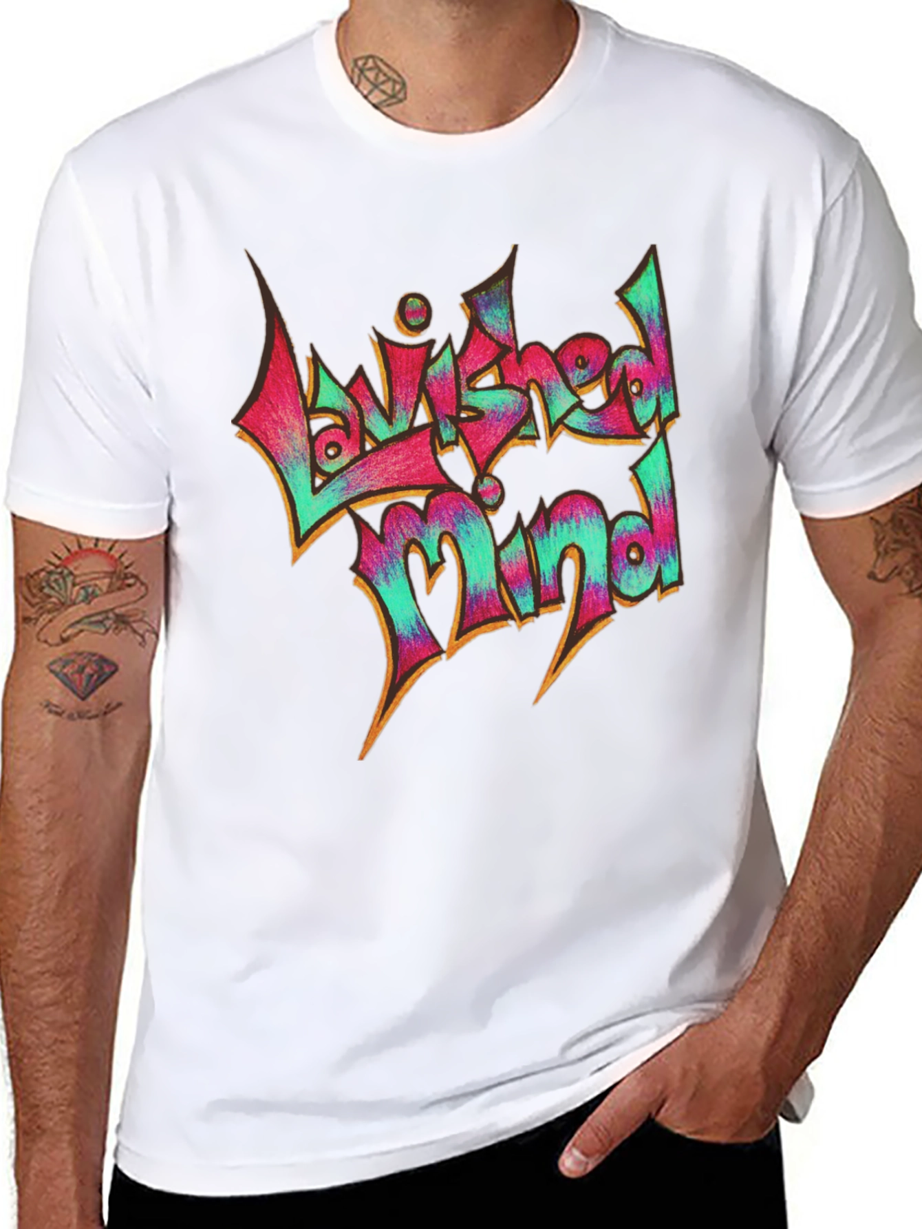 Lavished Mind Graphic Tee - Black Cotton Casual Shirt
