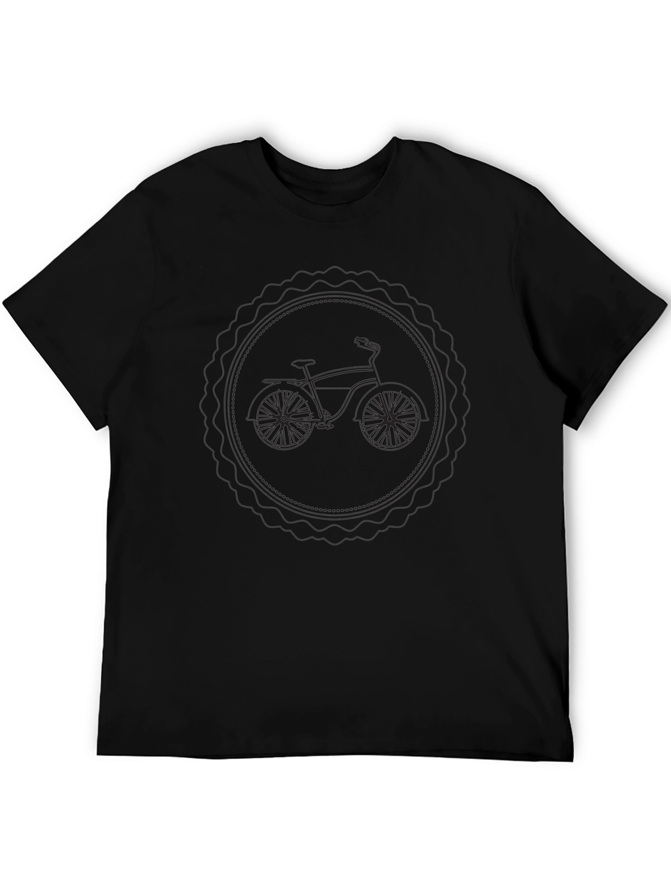 Black Bicycle Graphic Tee - Casual Style