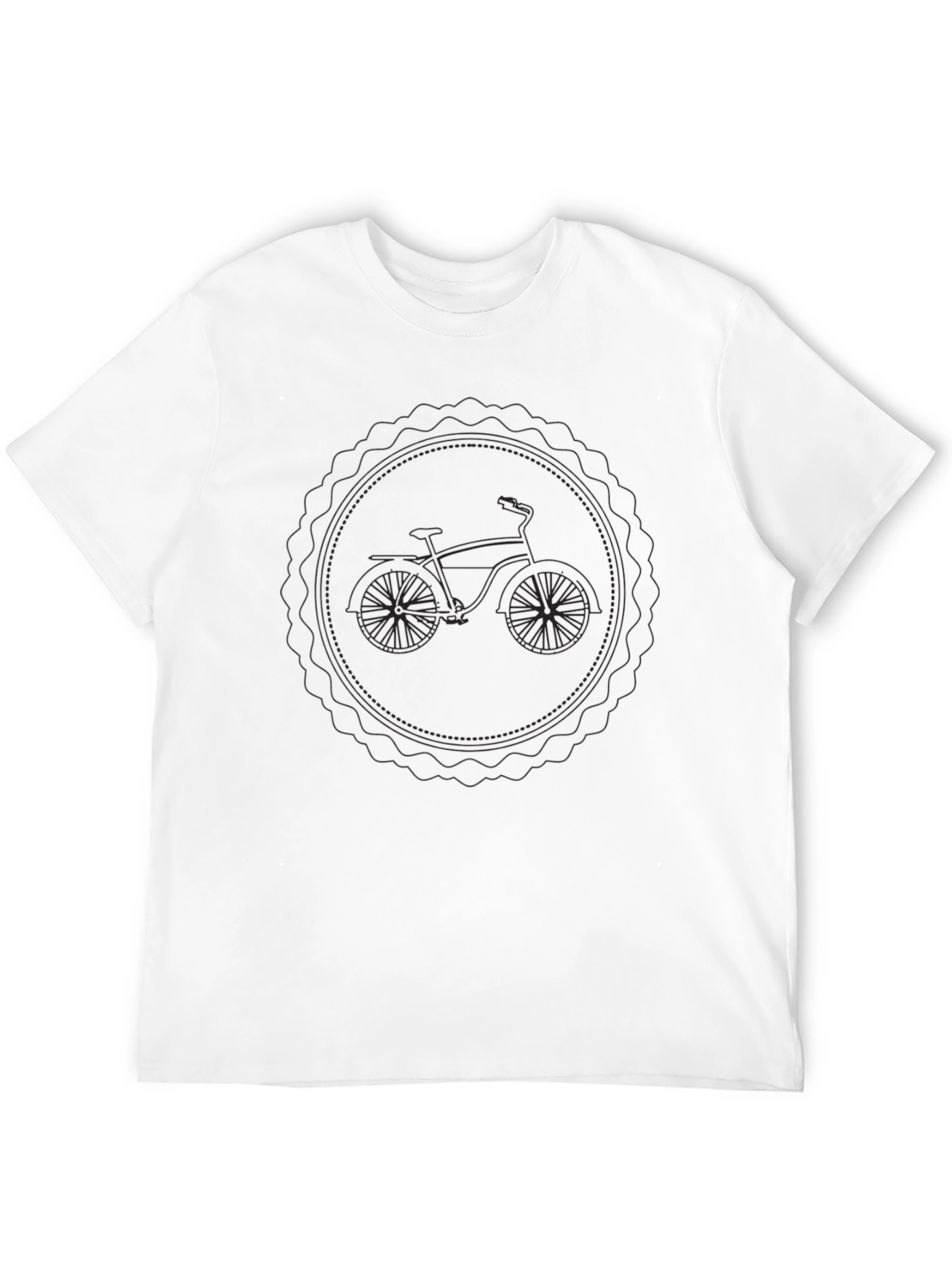 Black Bicycle Graphic Tee - Casual Style