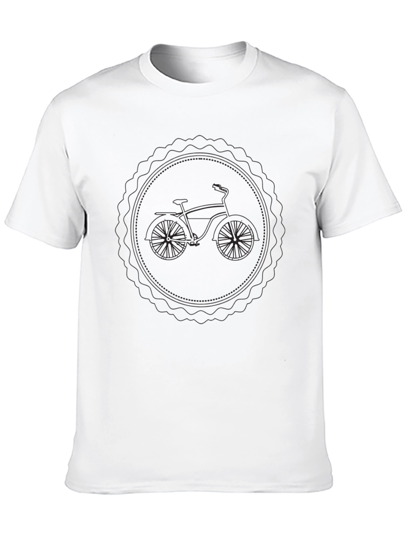 Black Bicycle Graphic Tee - Casual Style