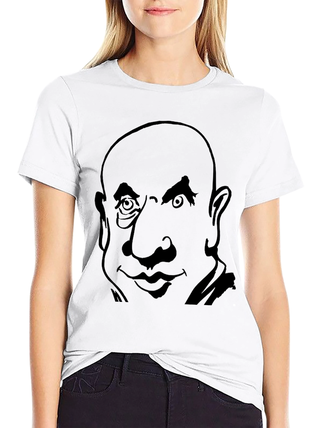 Bold Graphic T-Shirt - Cartoon Face Design