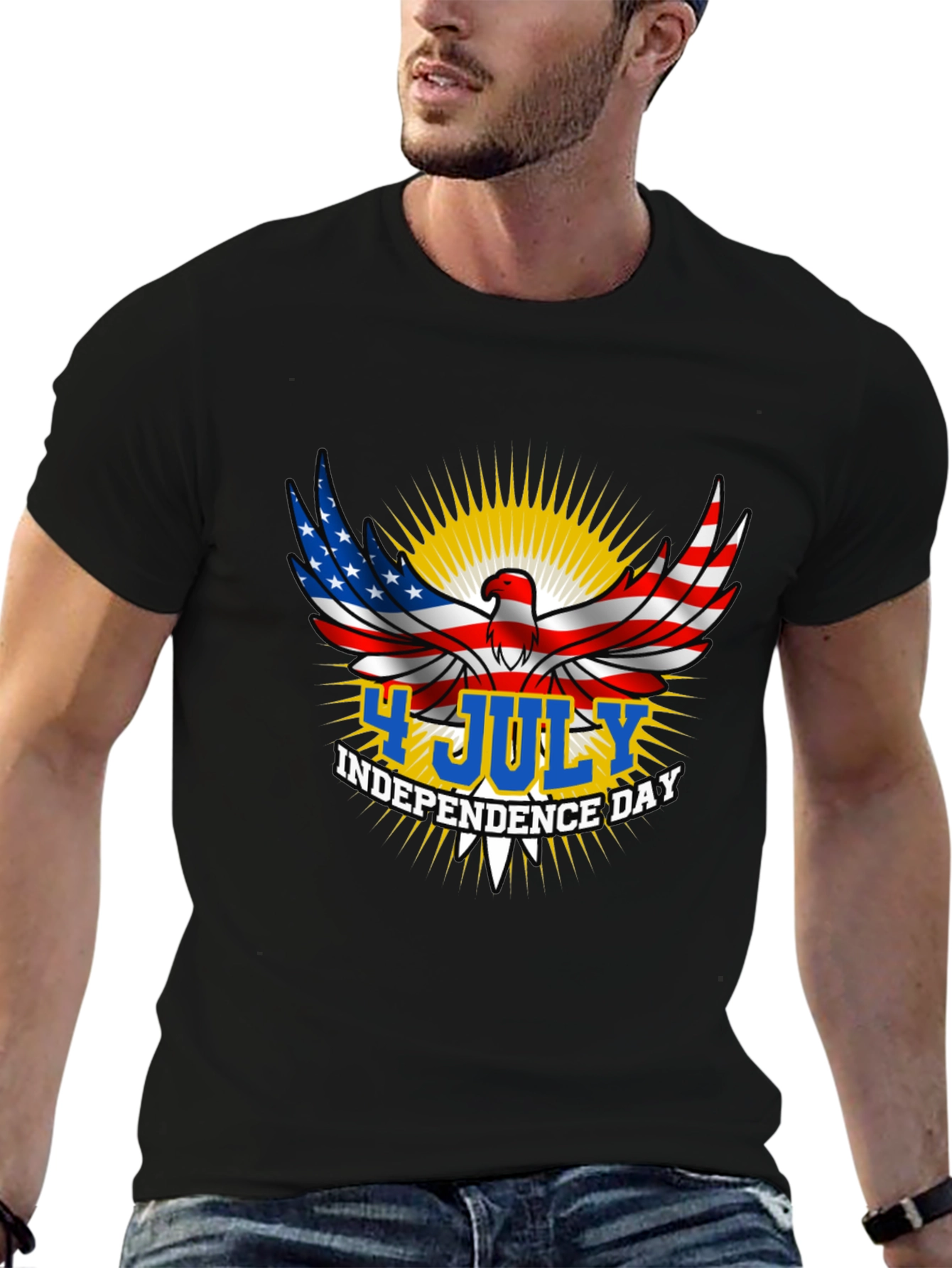 Patriotic 4th of July Eagle Graphic Tee