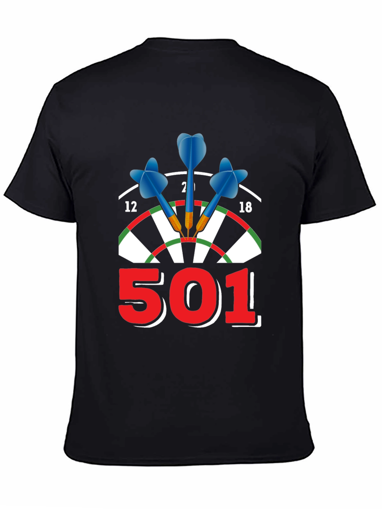 Dartboard 501 T-Shirt - Sporty Casual Tee