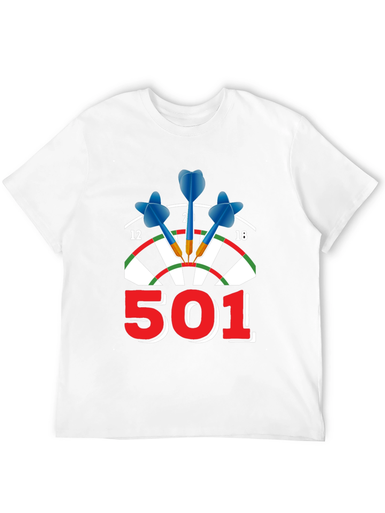 Dartboard 501 T-Shirt - Sporty Casual Tee