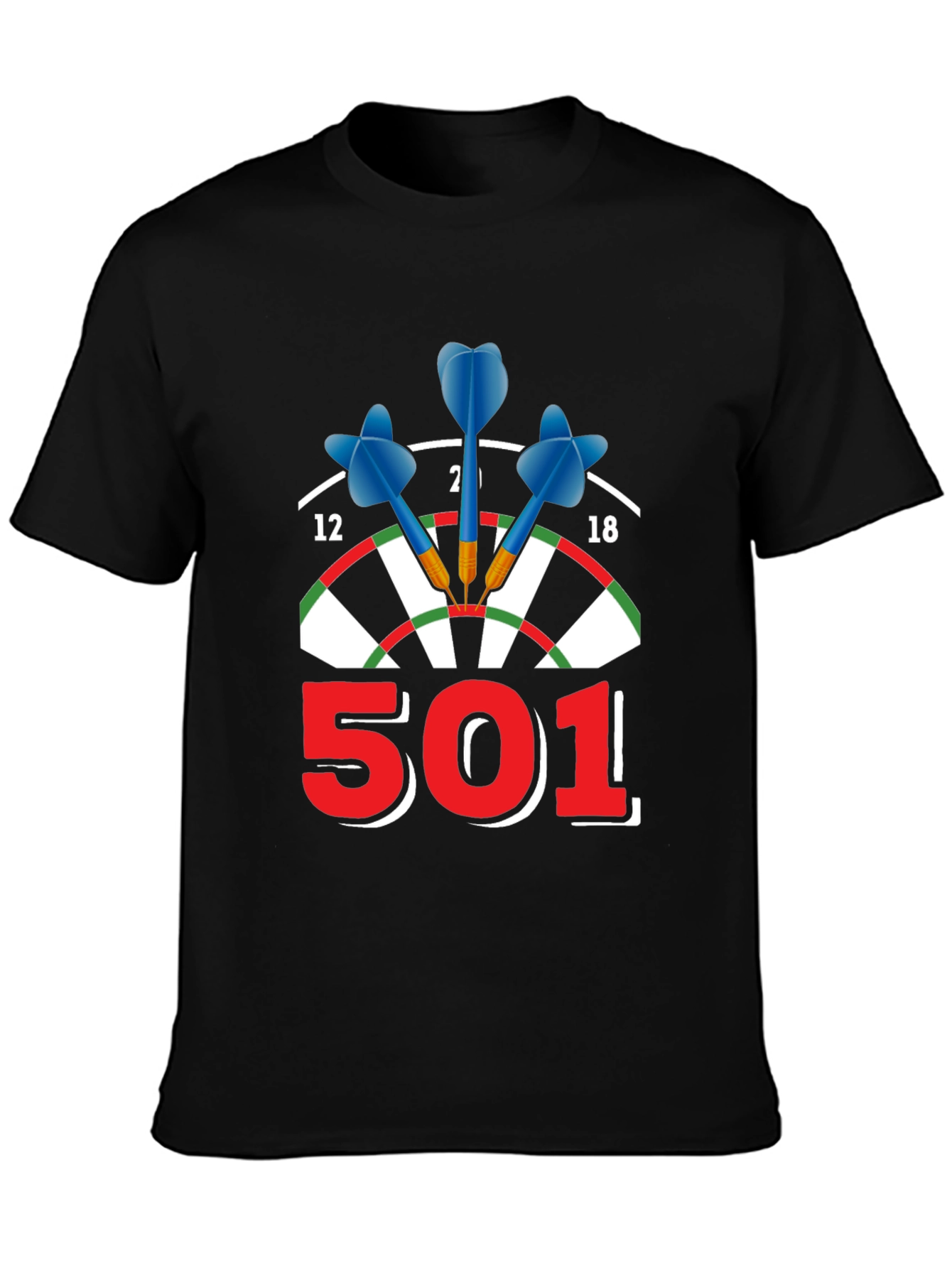 Dartboard 501 T-Shirt - Sporty Casual Tee