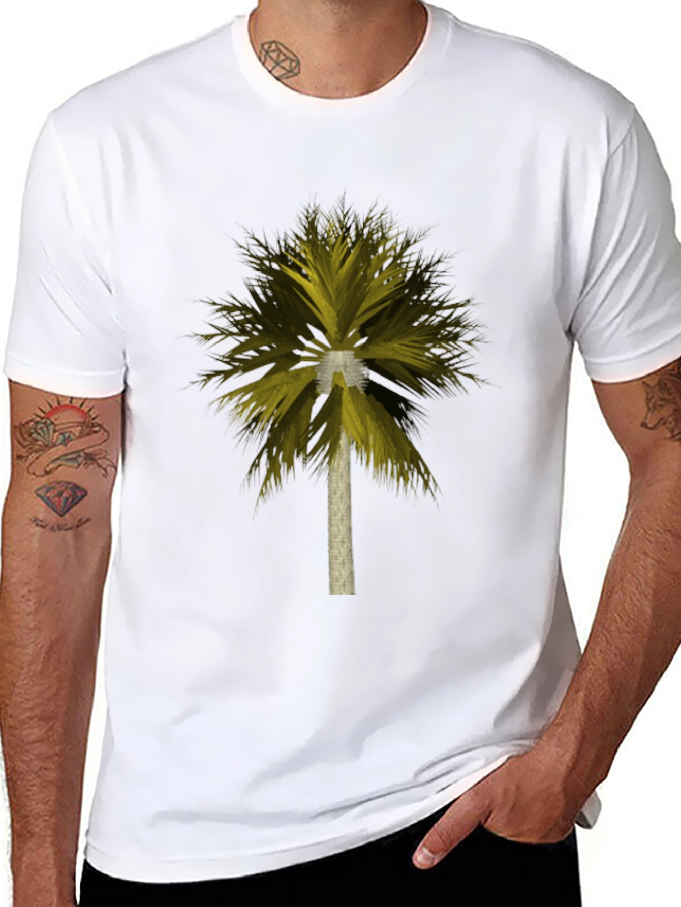 Palm Tree Graphic Tee - Tropical Island Vibes
