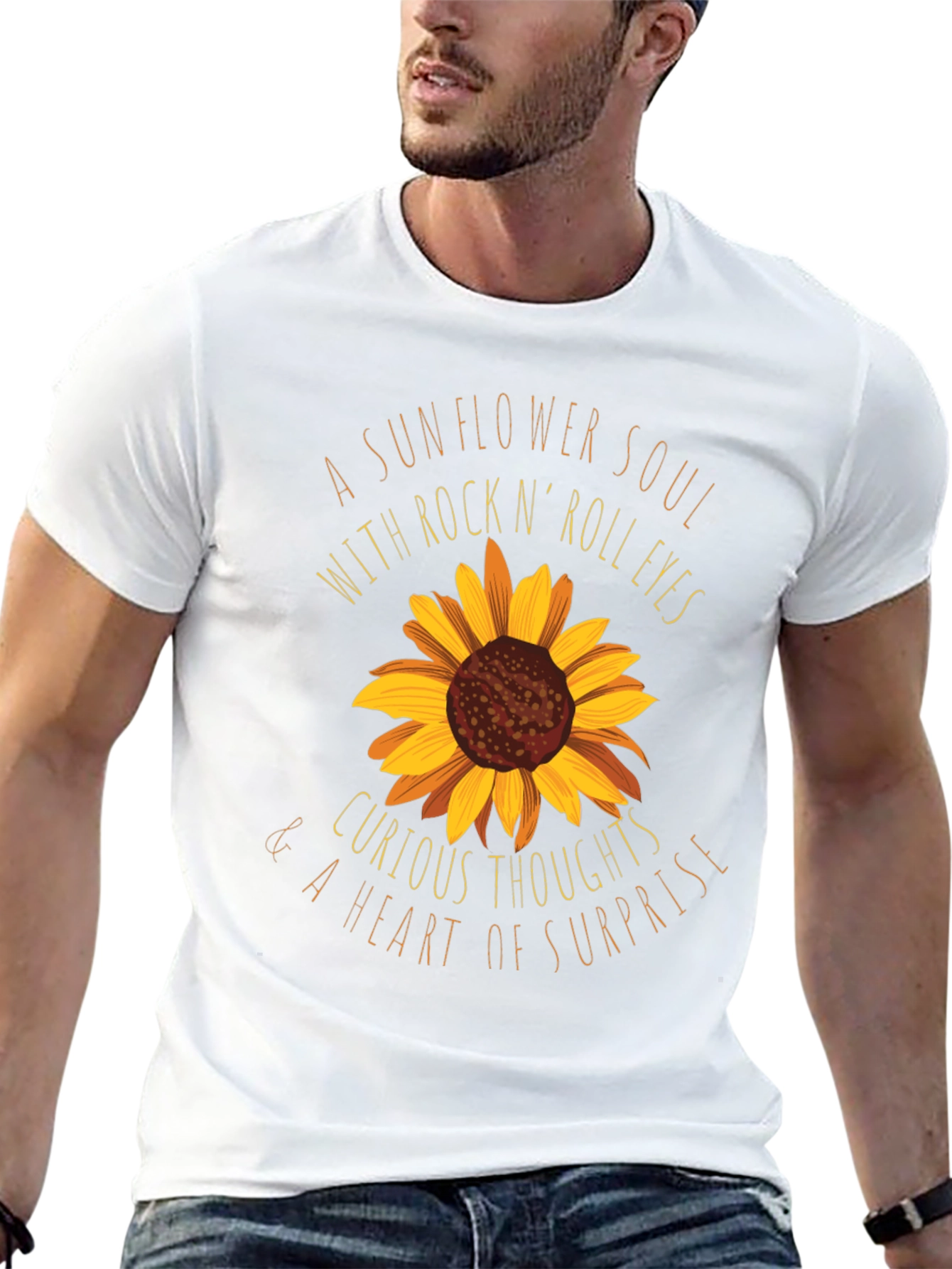 Sunflower Soul Rock n Roll Graphic T-Shirt