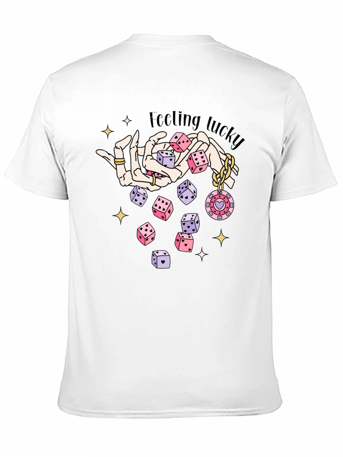 Lucky Dice Graphic Tee - Black Cotton Blend