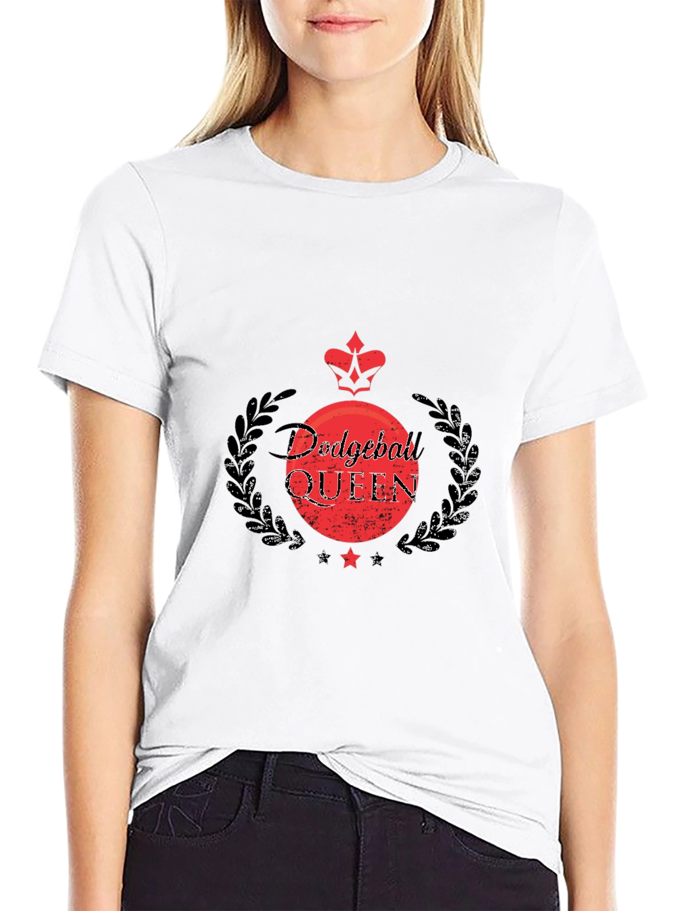 Dodgeball Queen Black T-Shirt
