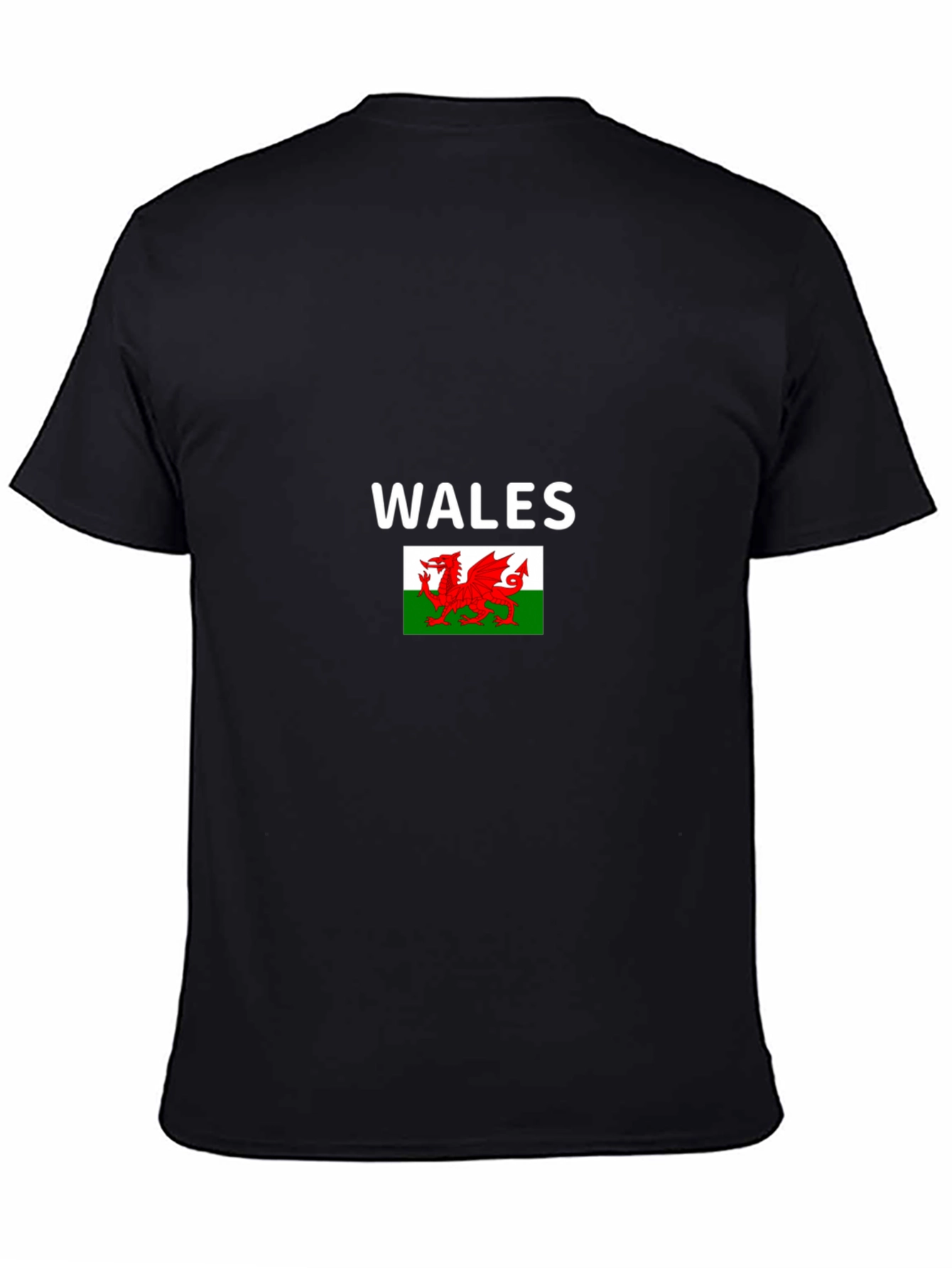 Wales Flag Graphic Black T-Shirt