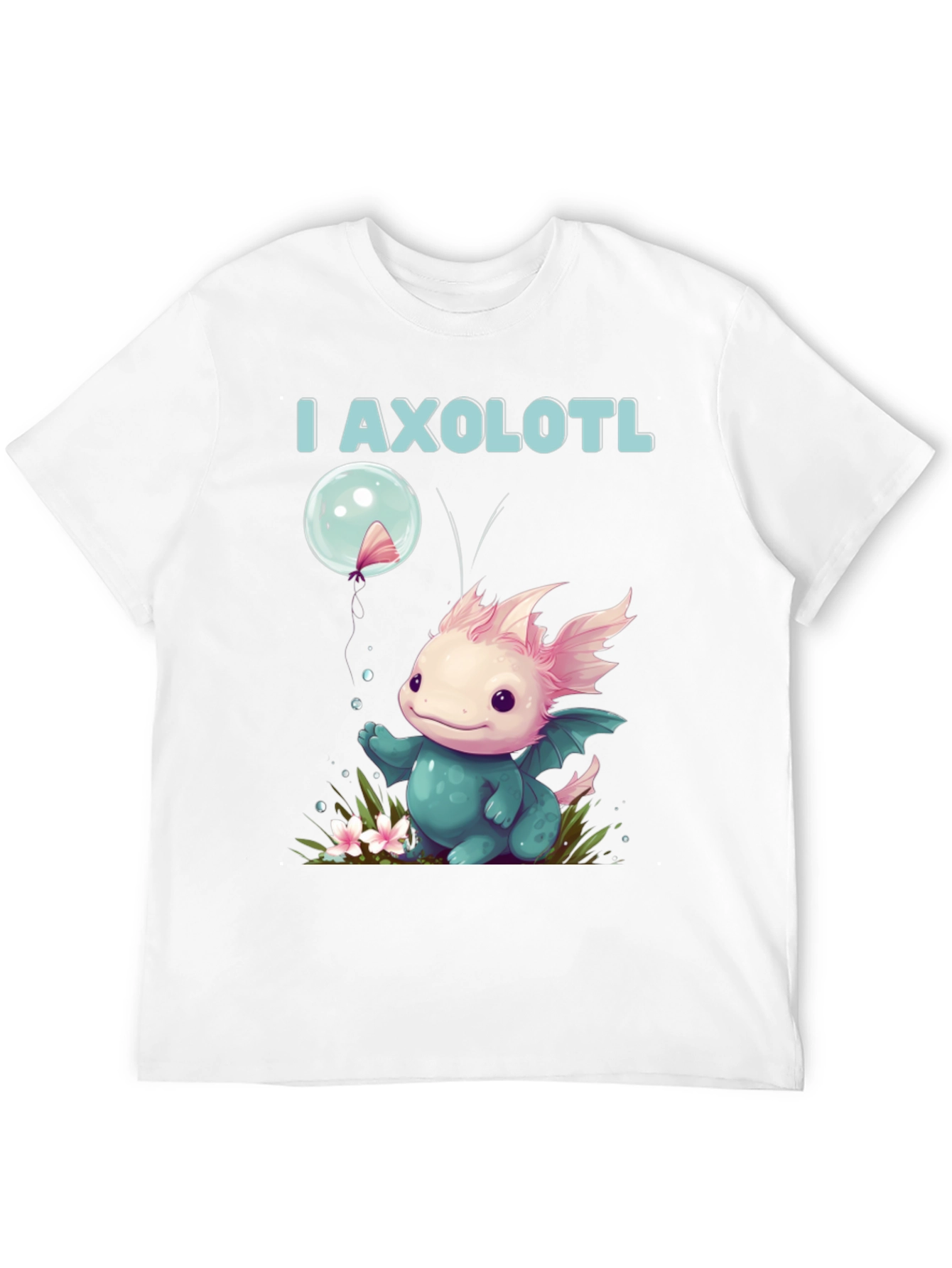 Cute Axolotl Cartoon Graphic T-Shirt