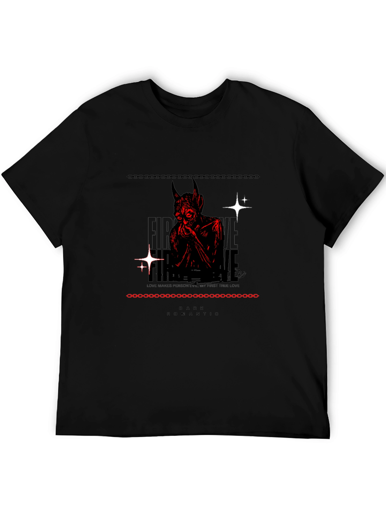 Dark Romantic Devil Graphic Print Tee