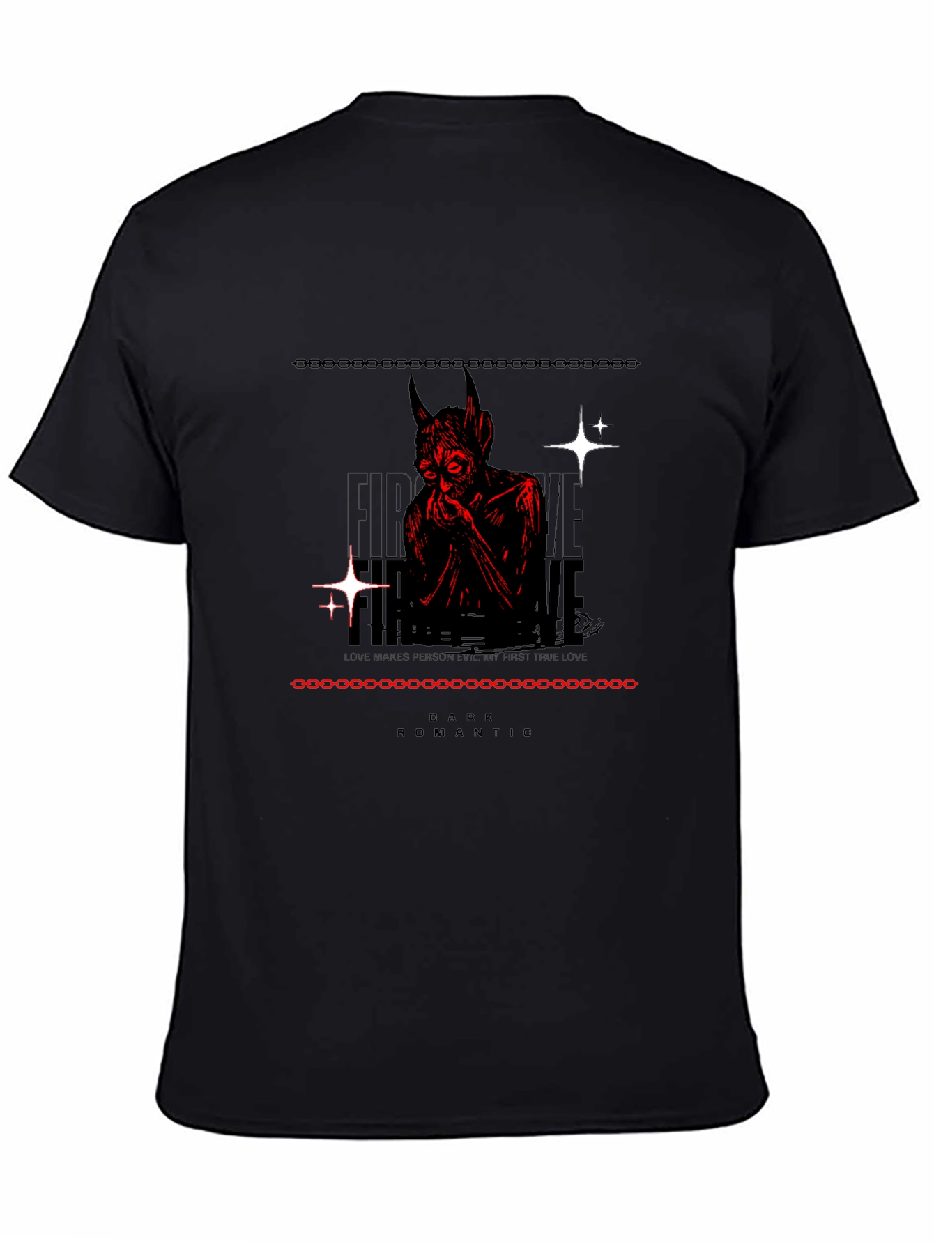 Dark Romantic Devil Graphic Print Tee