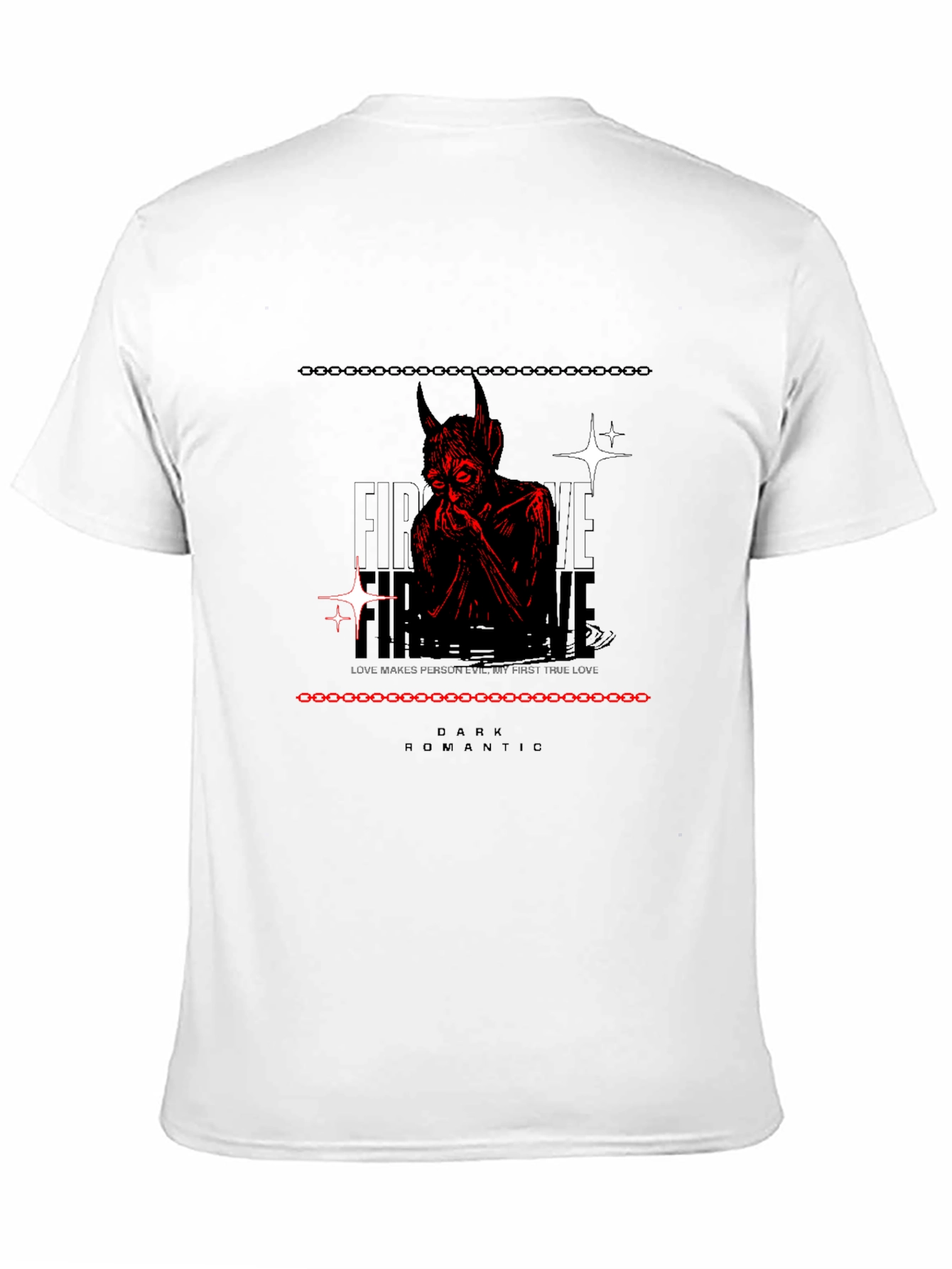Dark Romantic Devil Graphic Print Tee