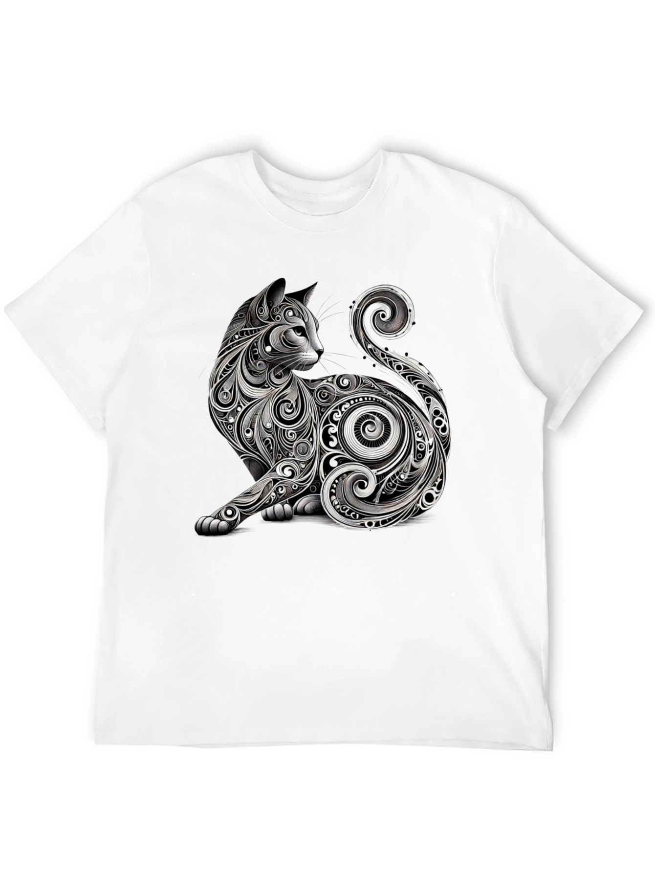 Stylish Cat Graphic Tee - Unique Design