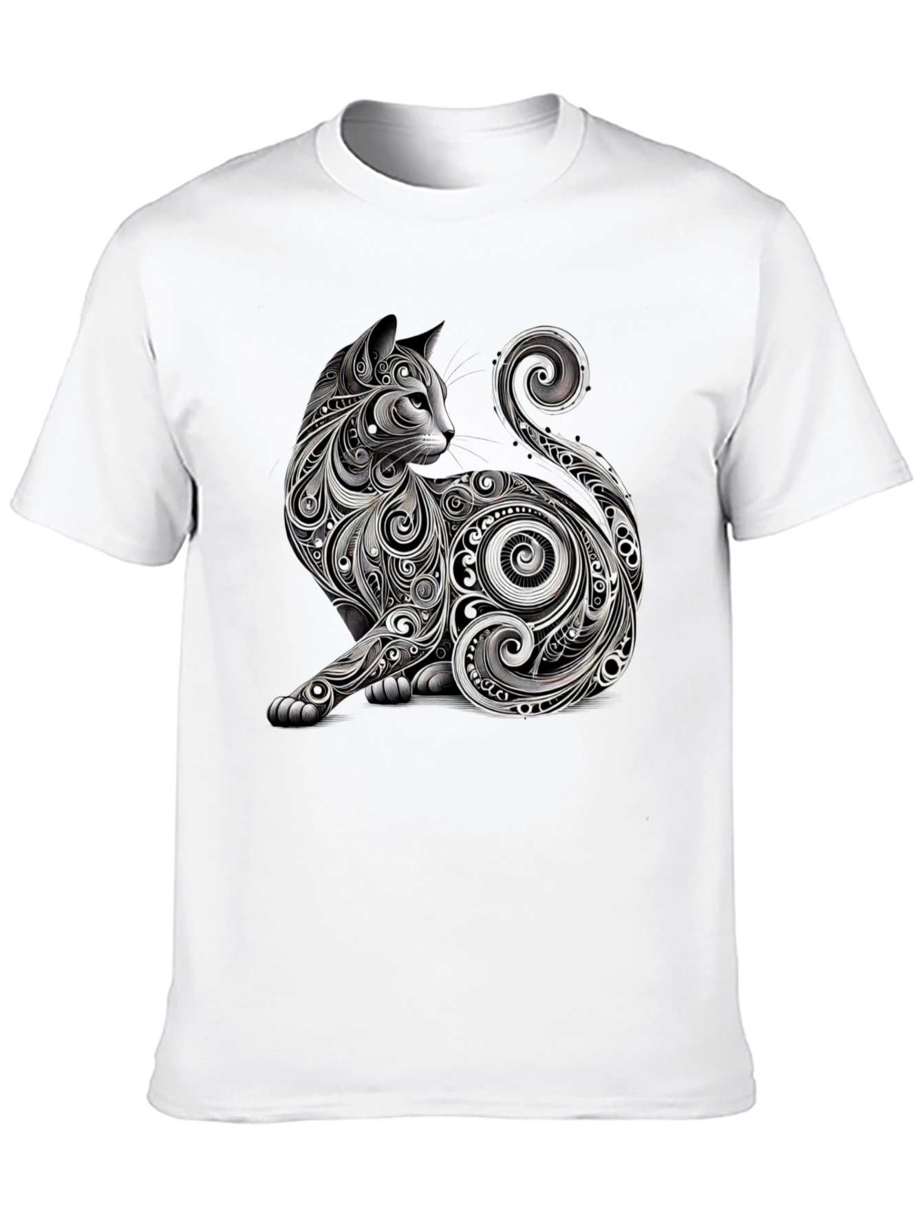 Stylish Cat Graphic Tee - Unique Design