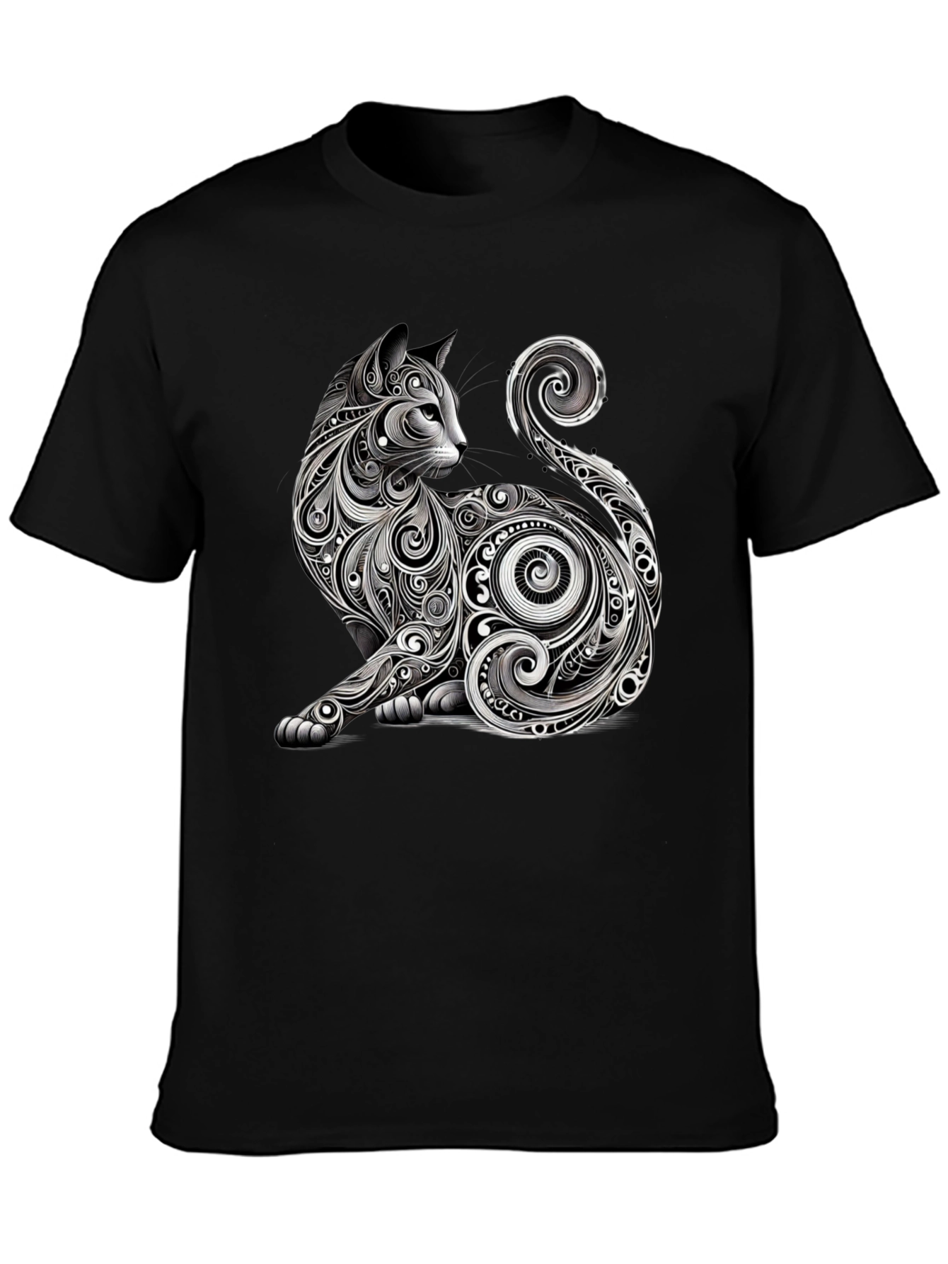Stylish Cat Graphic Tee - Unique Design