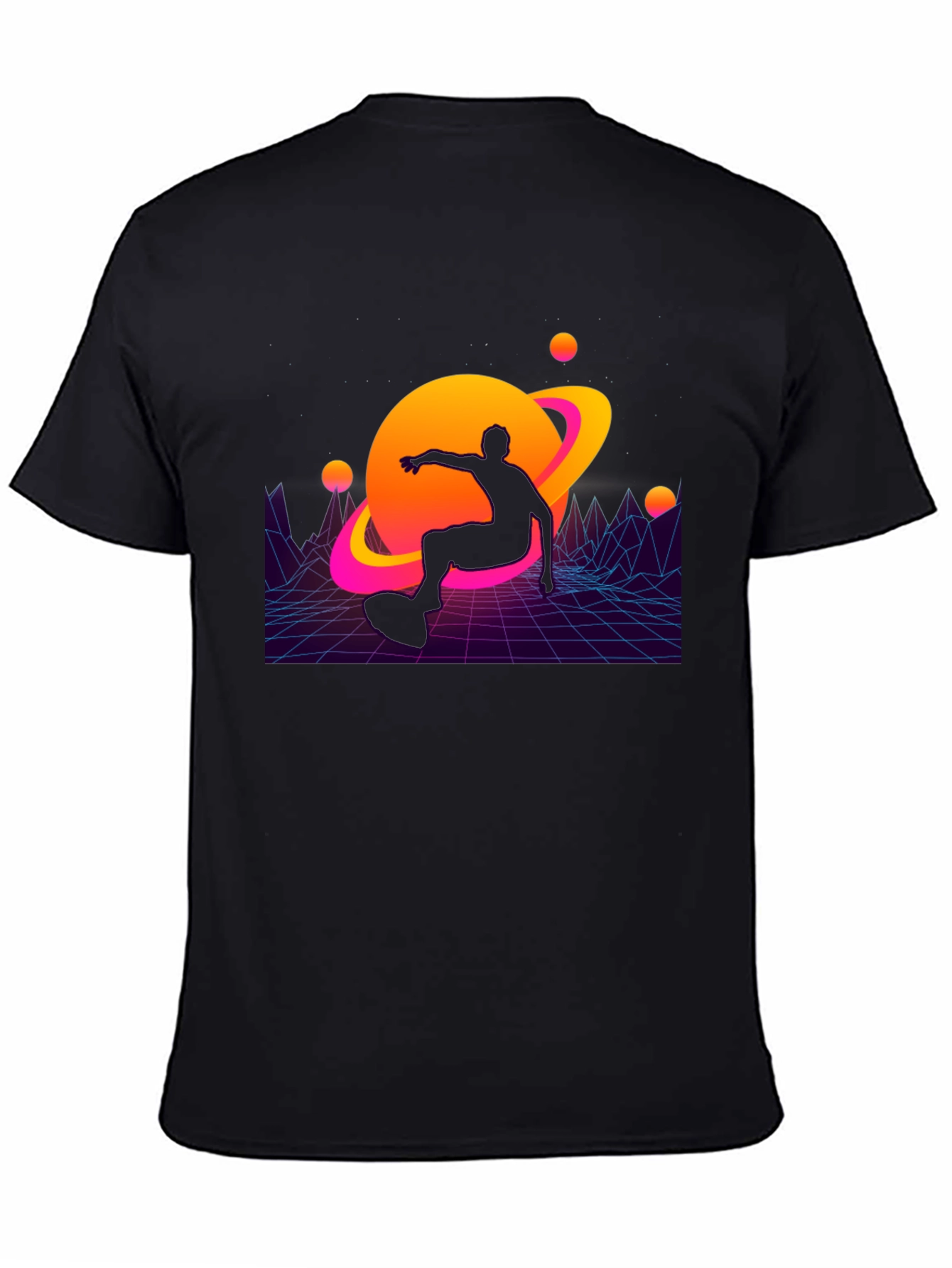 Retro Wave Skater T-Shirt - Galaxy Ride