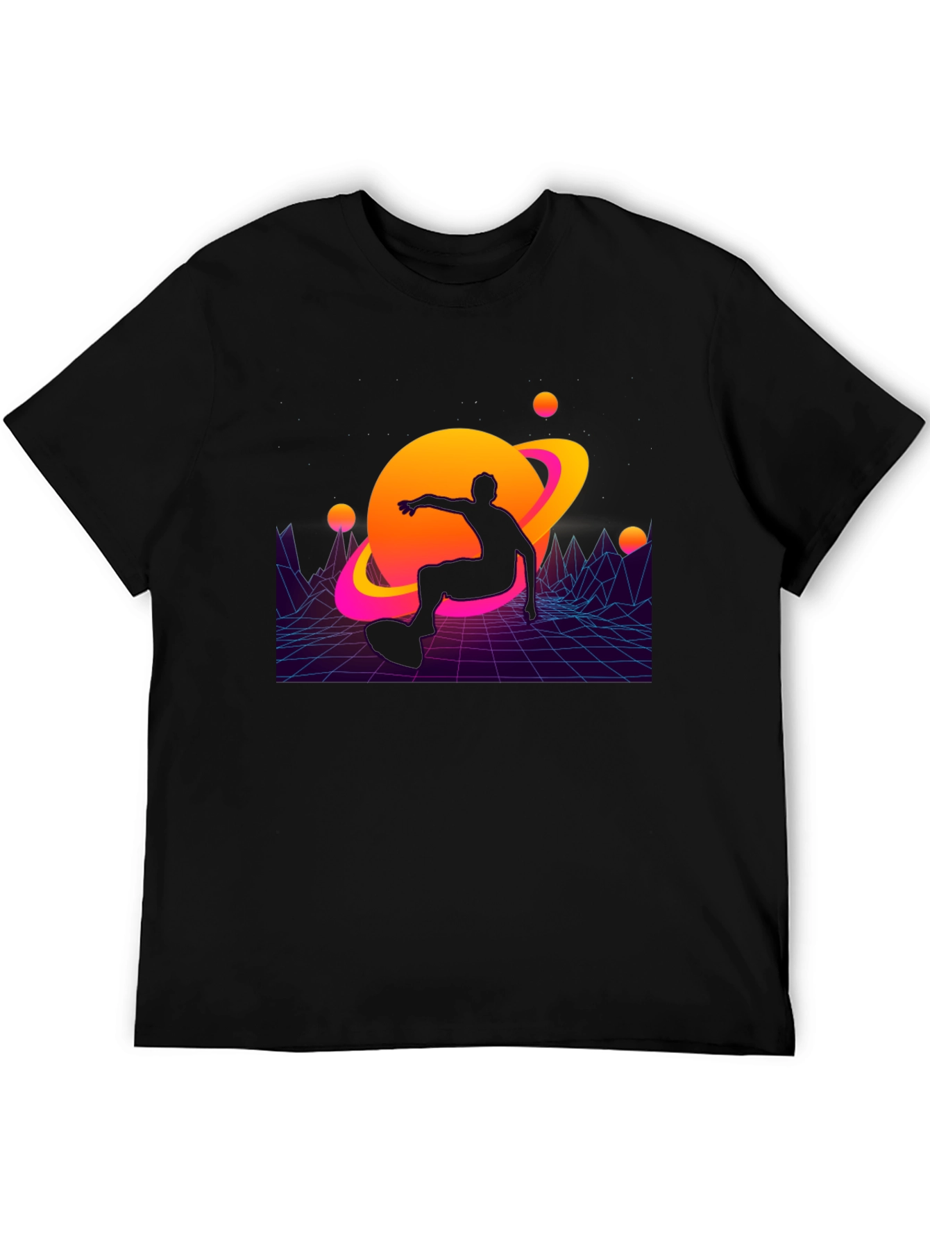 Retro Wave Skater T-Shirt - Galaxy Ride
