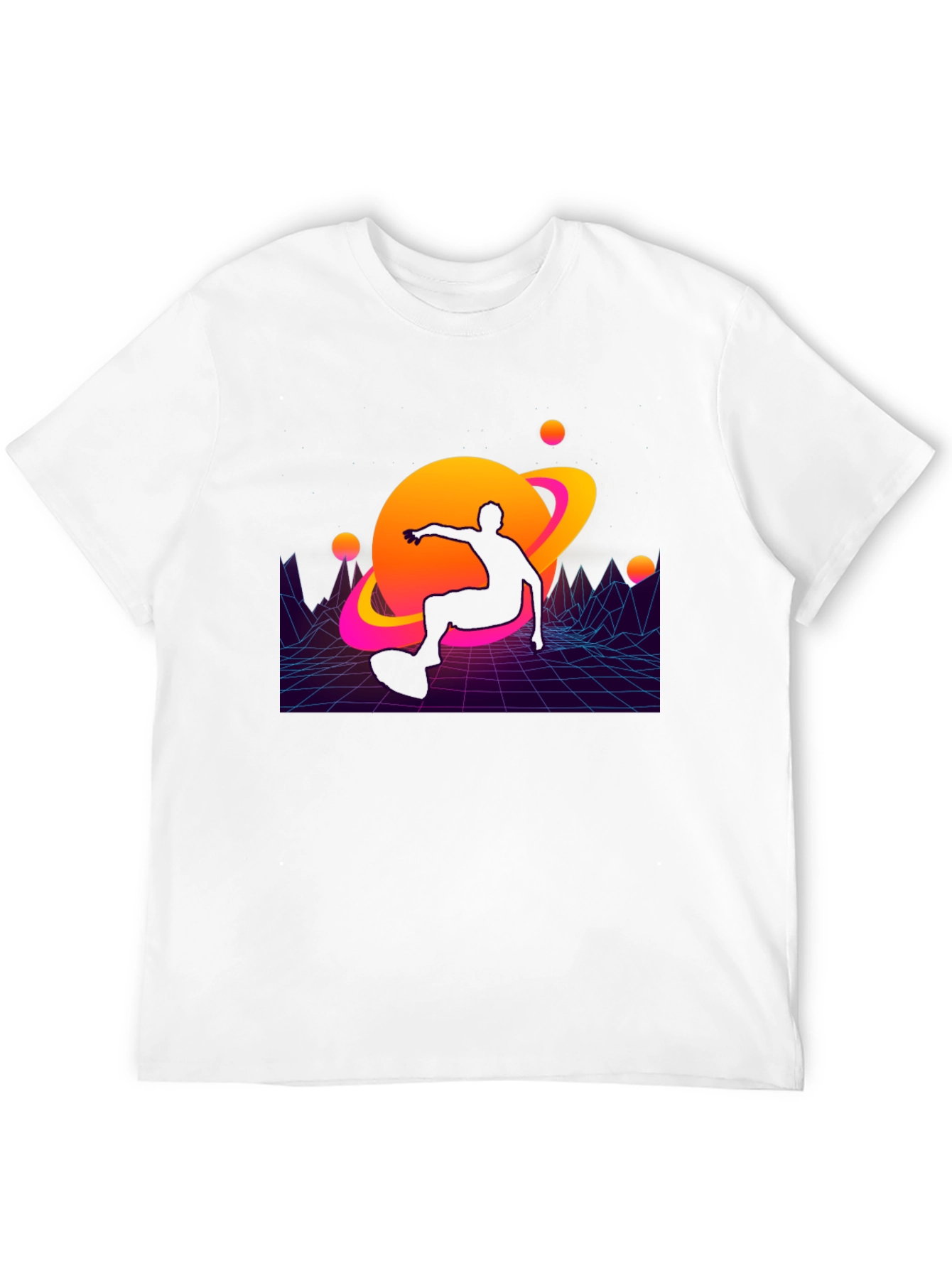 Retro Wave Skater T-Shirt - Galaxy Ride