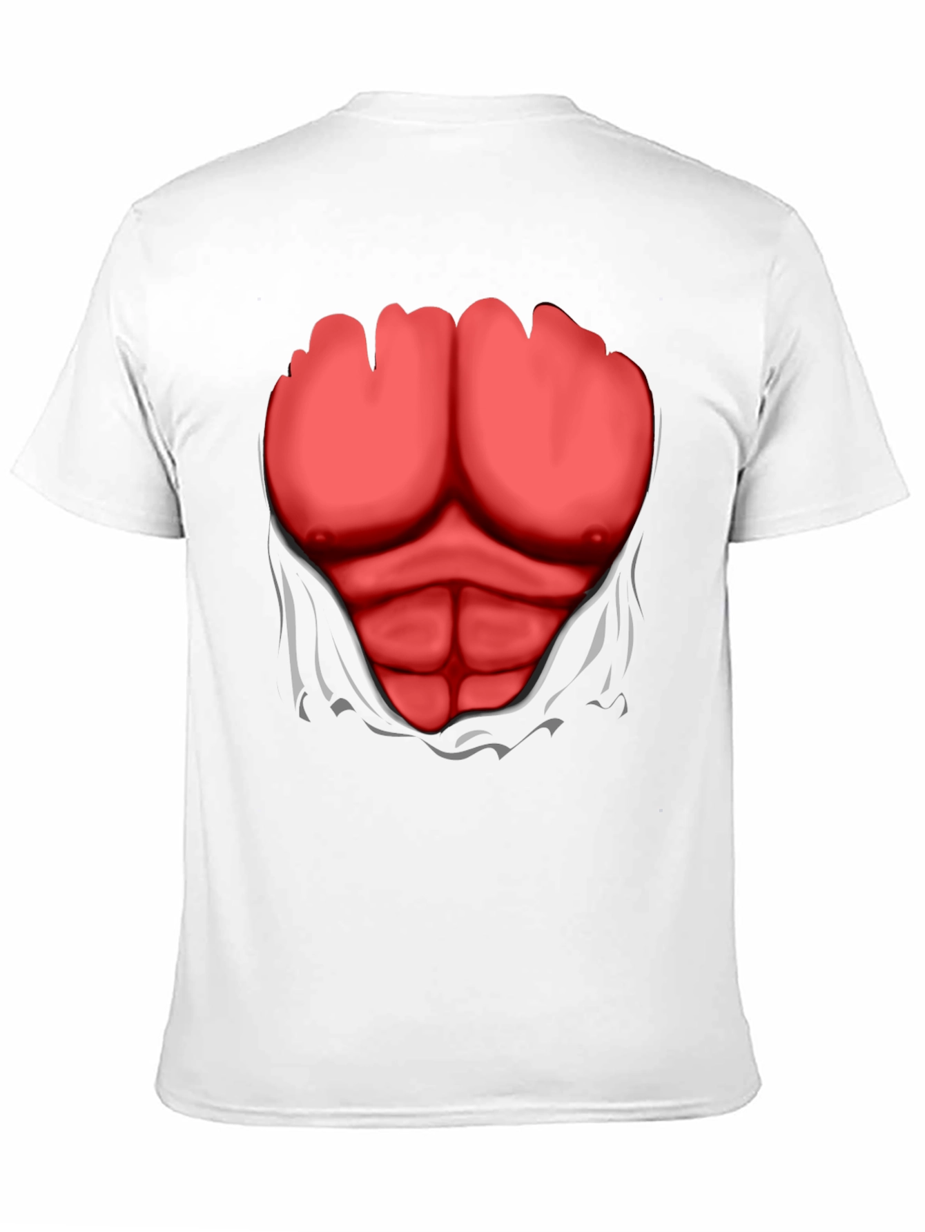 Ripped Abs Graphic T-Shirt - Funny Costume Tee
