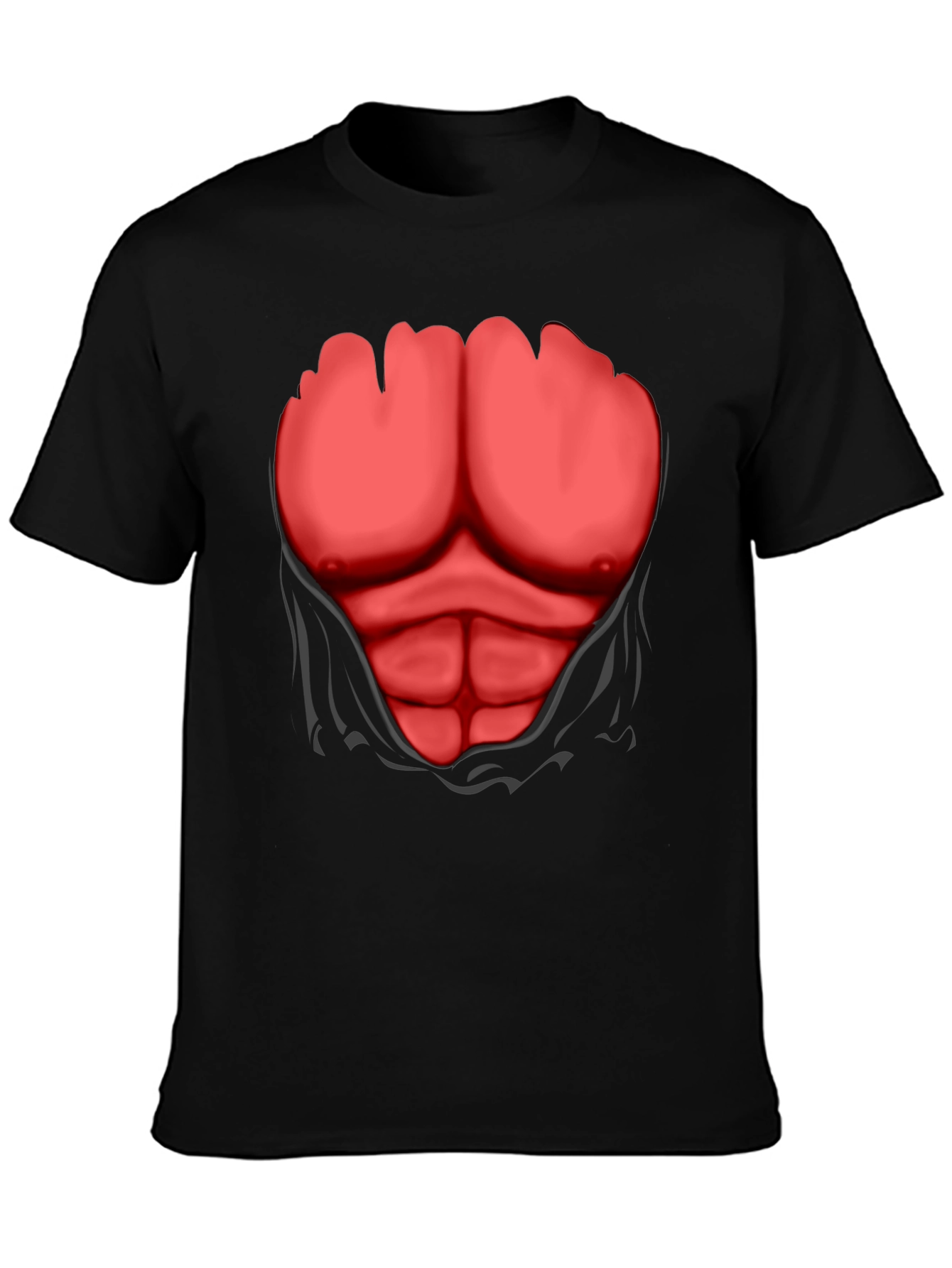 Ripped Abs Graphic T-Shirt - Funny Costume Tee
