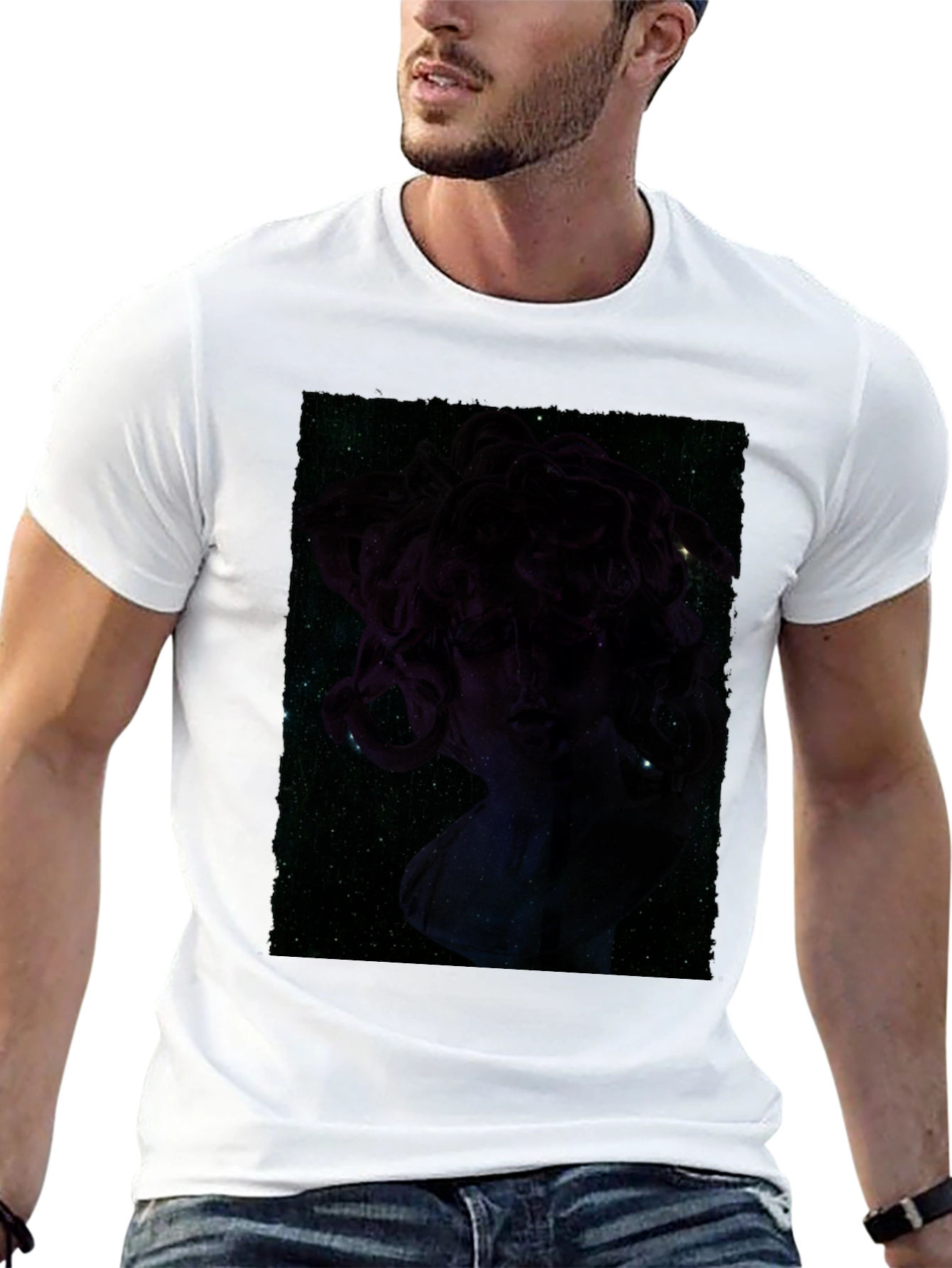 Nebula Woman Graphic Black T-Shirt