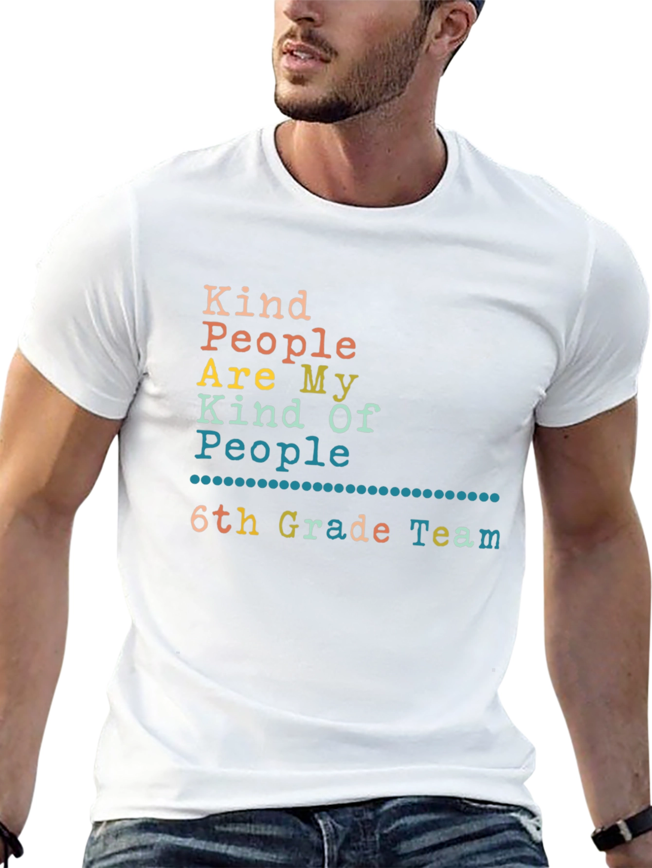 Kind People 6th Grade Team Black T-Shirt