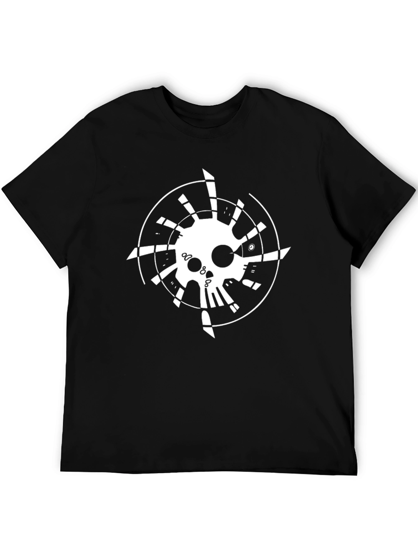 Skull Compass Graphic Black T-Shirt