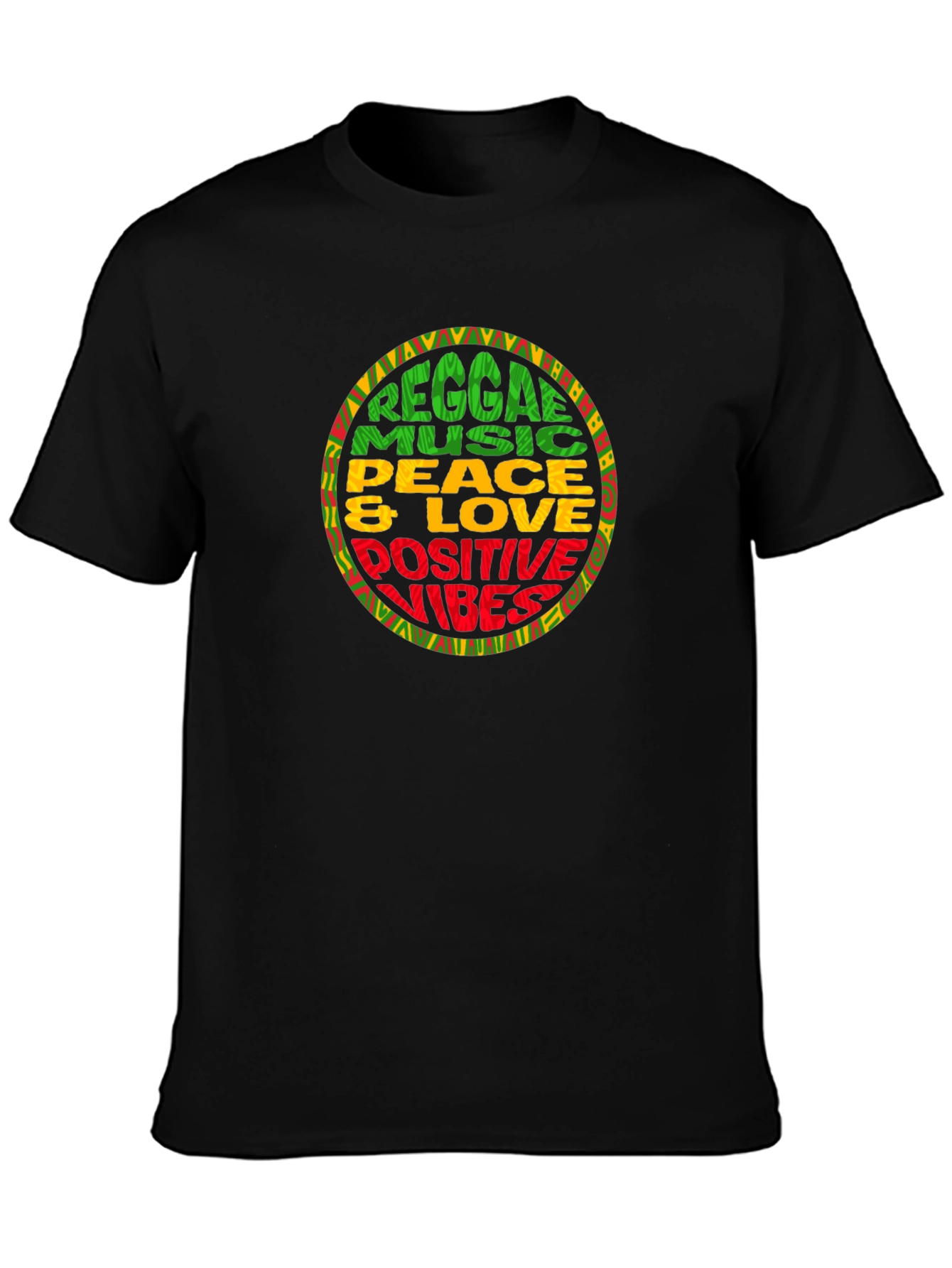 Reggae Music Peace & Love Graphic T-Shirt