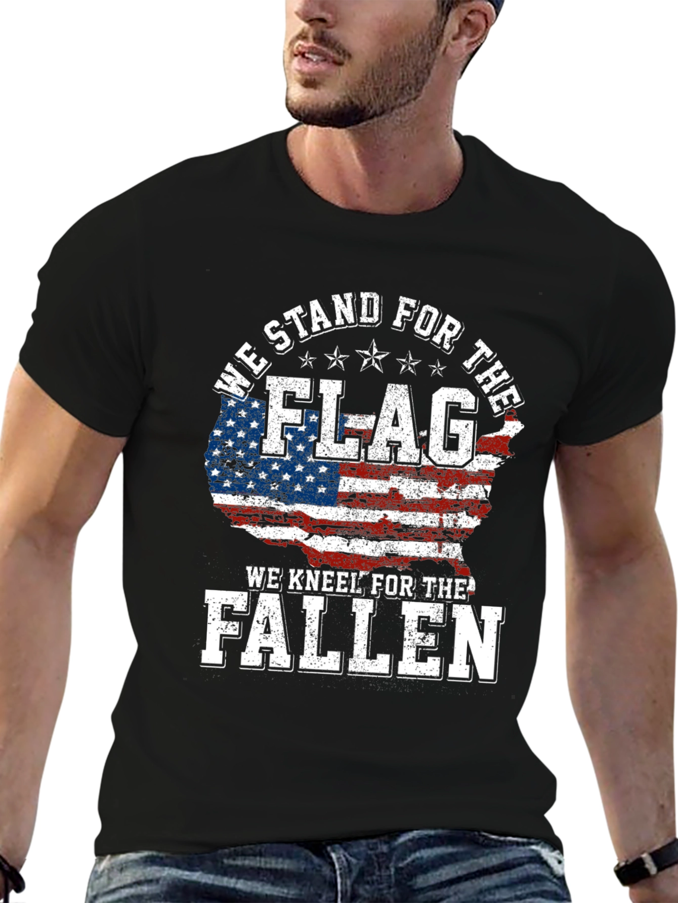 Patriotic We Stand For the Flag T-Shirt