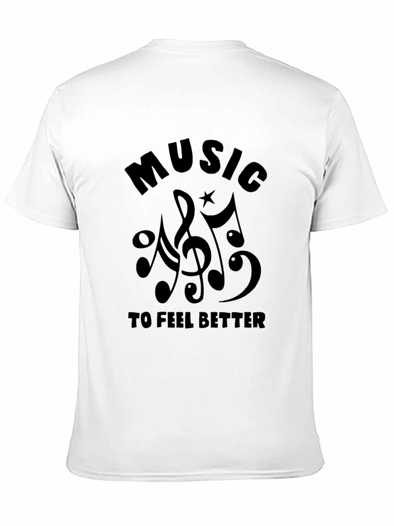 Music to Feel Better Black Graphic Tee