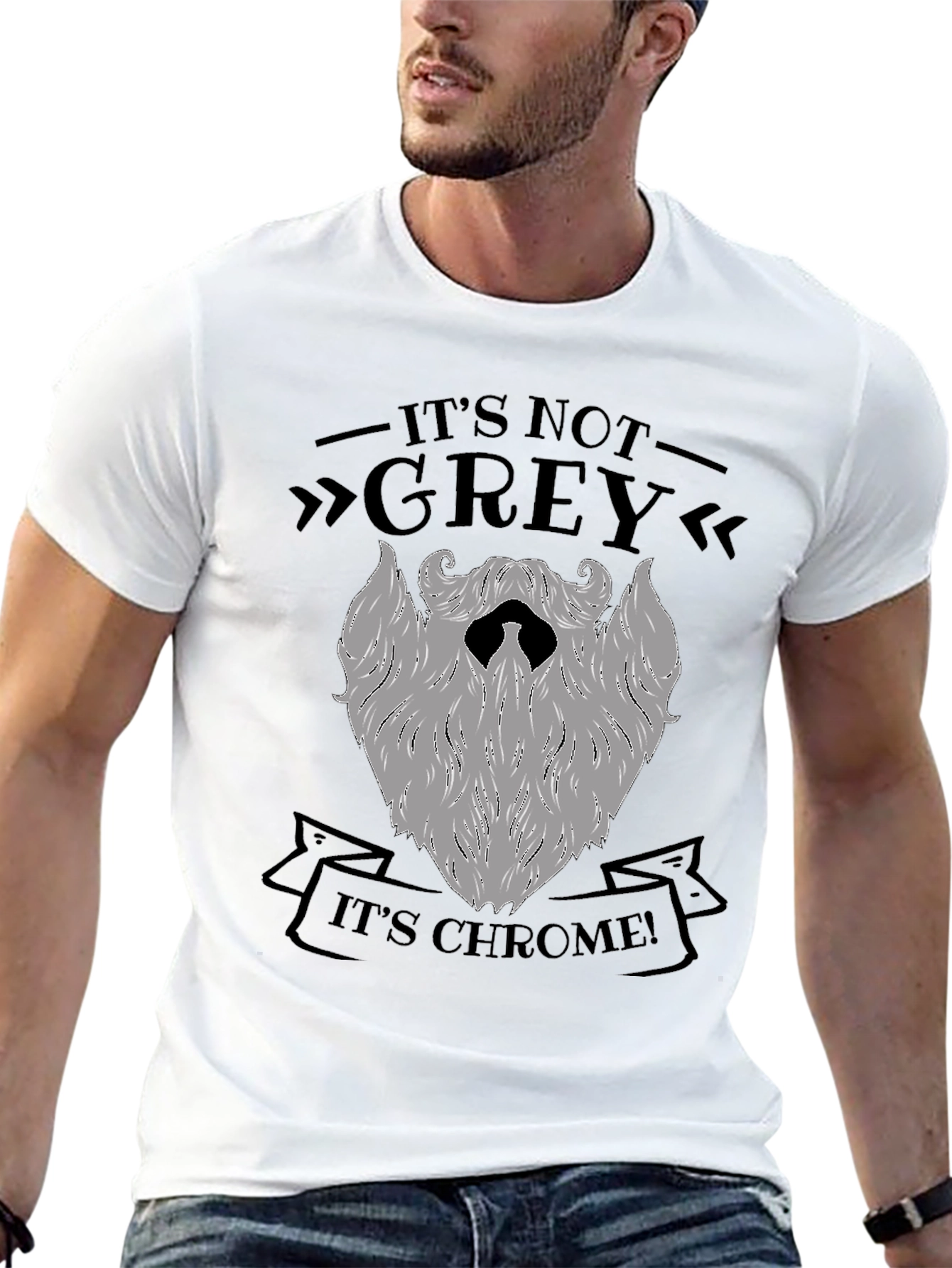 Its Chrome Not Grey T-Shirt - Mens Novelty Tee