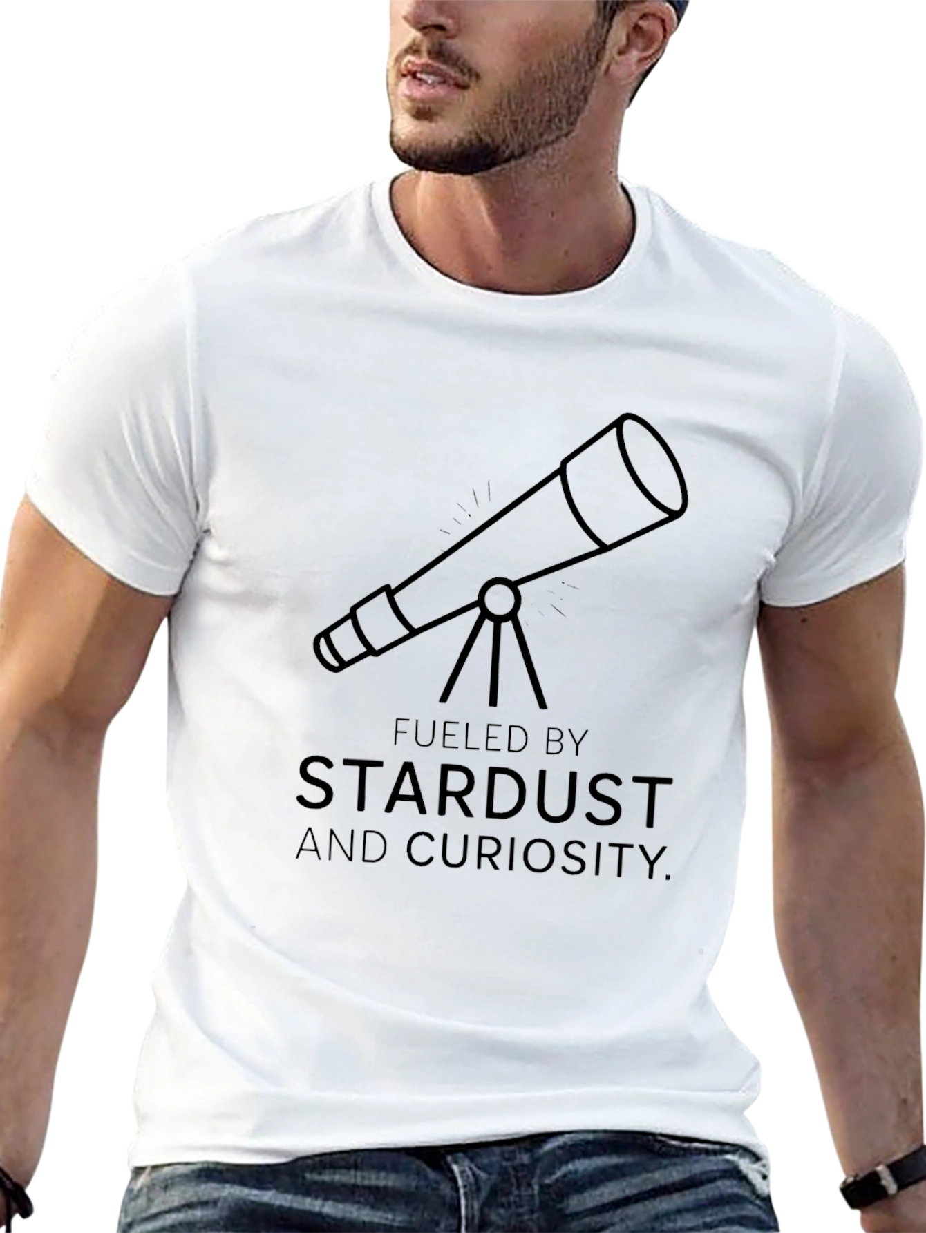 Stardust & Curiosity Telescope Graphic Tee