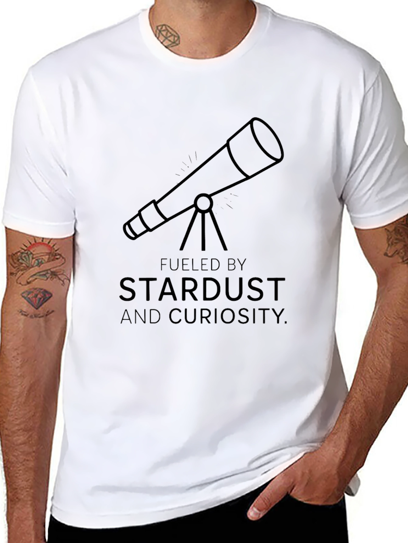 Stardust & Curiosity Telescope Graphic Tee