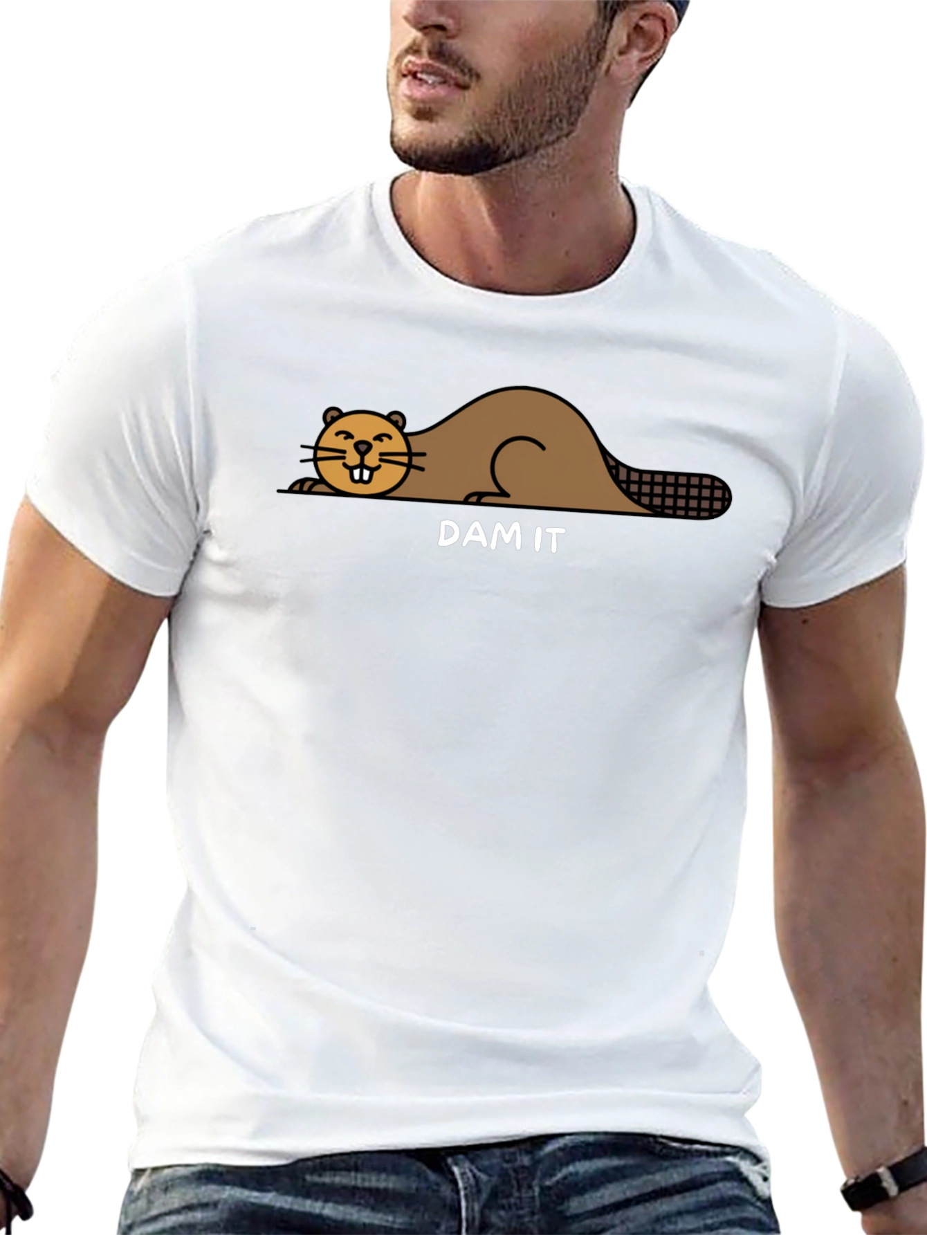 Dam It Beaver Graphic T-Shirt - Funny & Casual