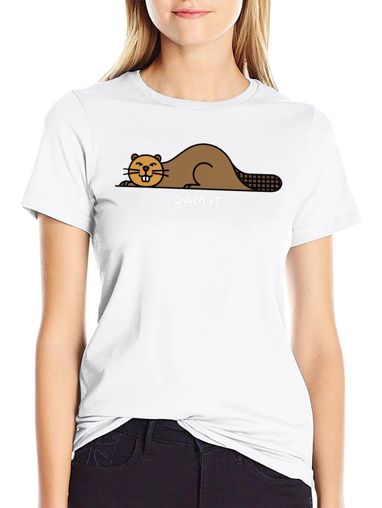 Dam It Beaver Graphic T-Shirt - Funny & Casual