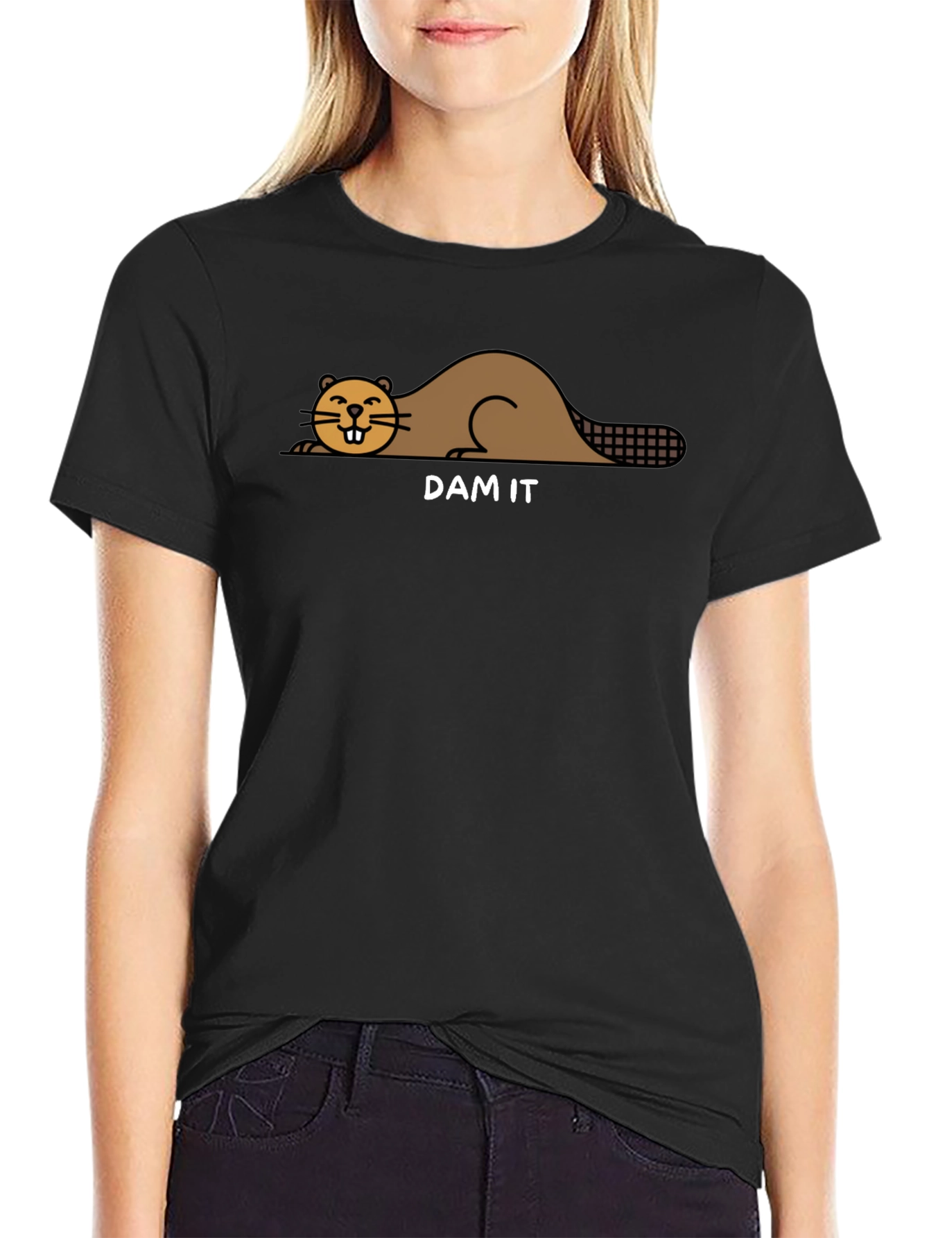 Dam It Beaver Graphic T-Shirt - Funny & Casual